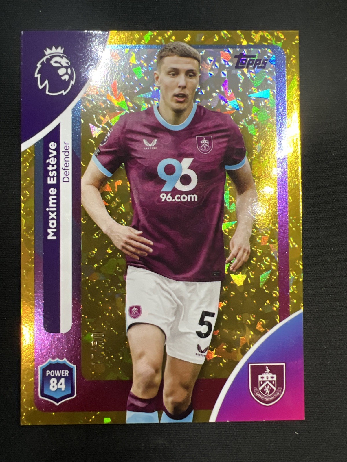 Maxime Esteve burnley 17/50 Tops Premier League 2026 ￼ for sale on Ebay
