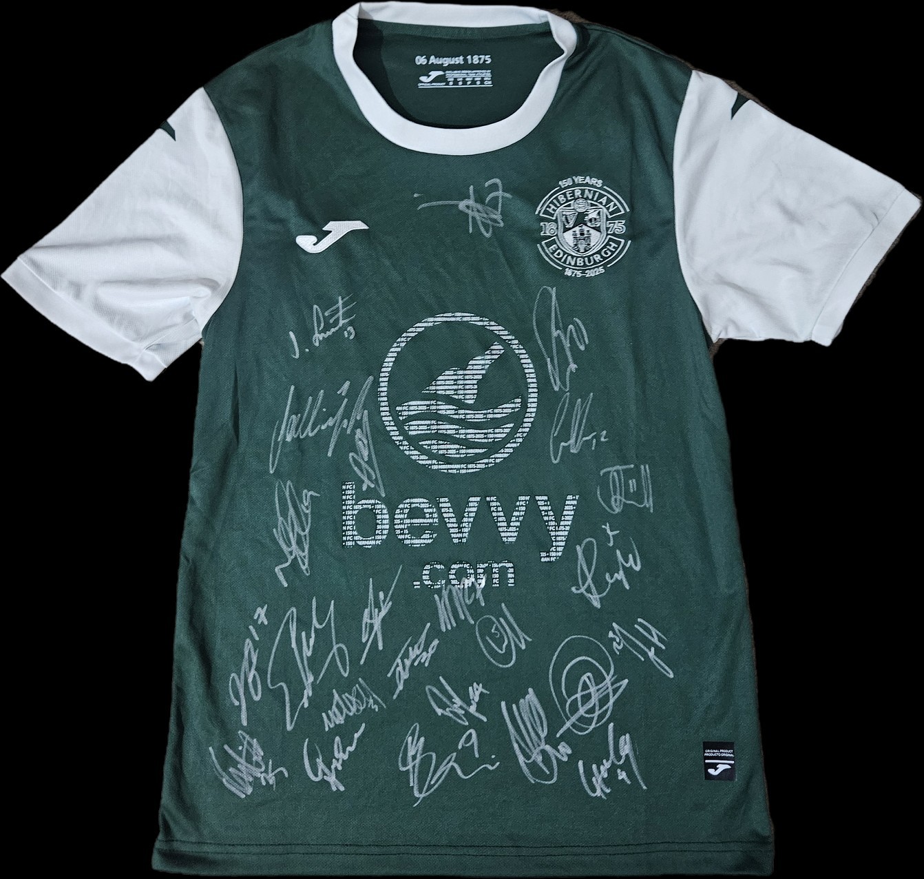 Hibernian Fc Squad Signed 2025/26 Home Shirt Autograph Hibs Football COA PROOF for sale on Ebay