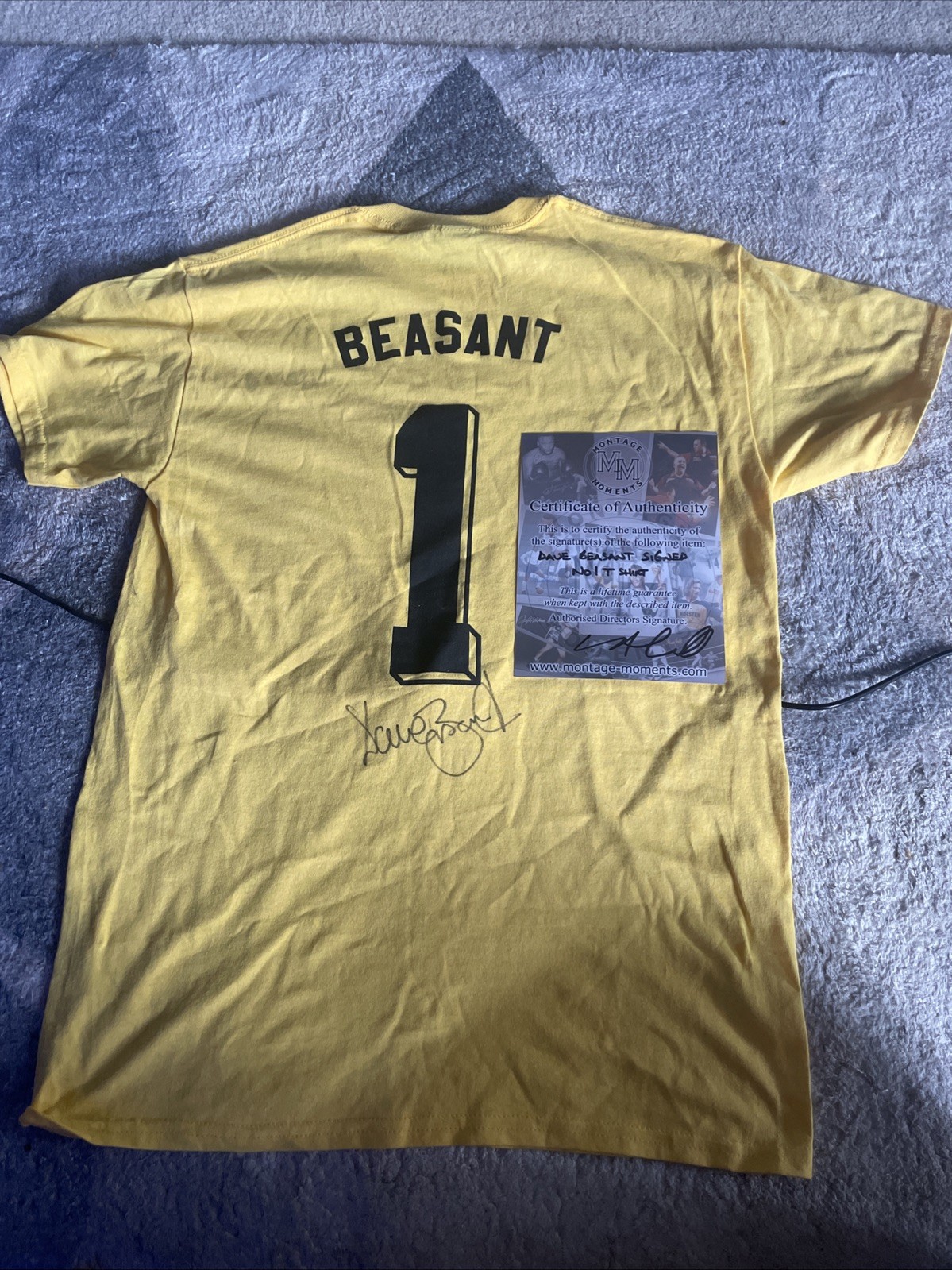 Signed Dave Beasant T Shirt With COA for sale on Ebay