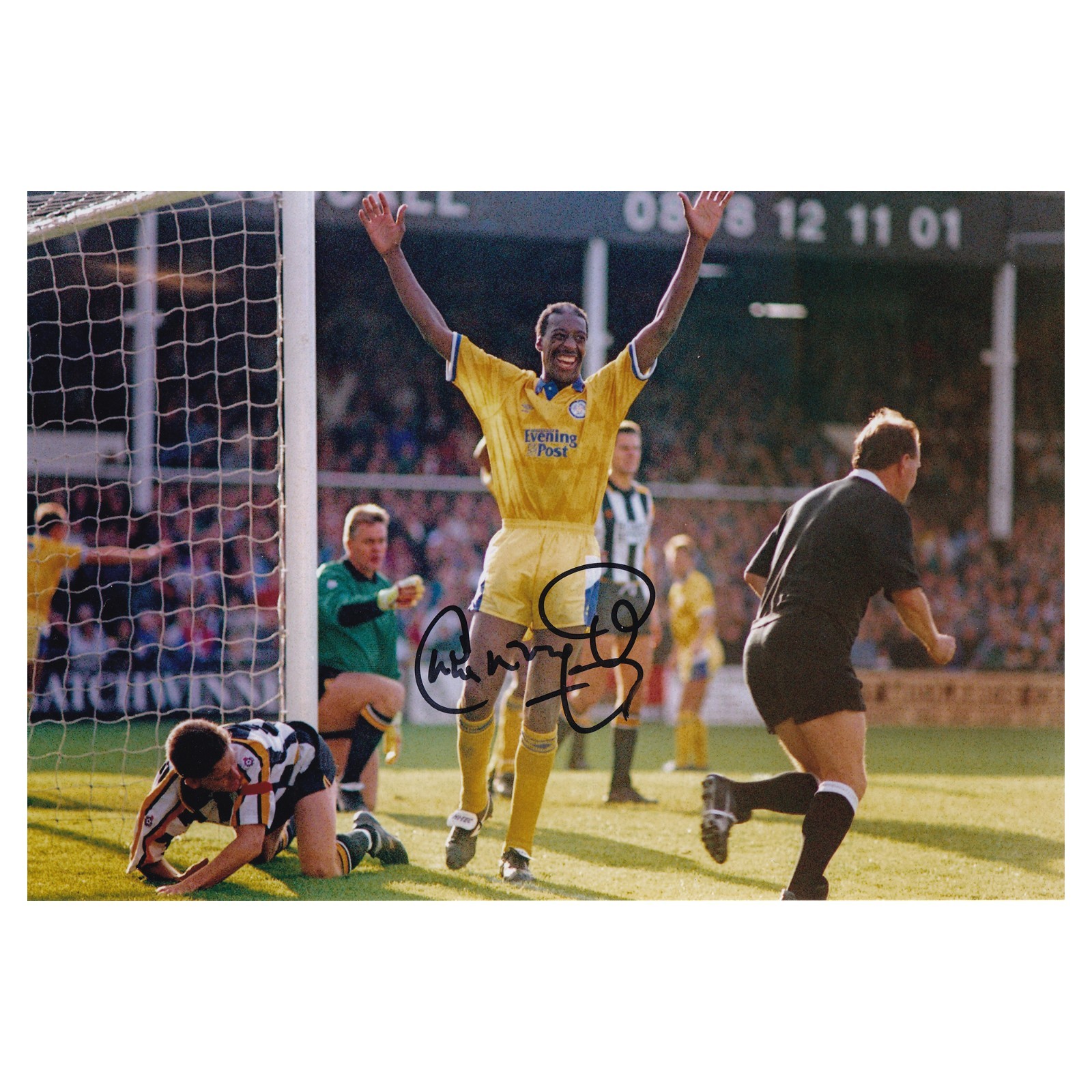 Chris Whyte Signed Leeds United Photo Leeds Autograph COA for sale on Ebay