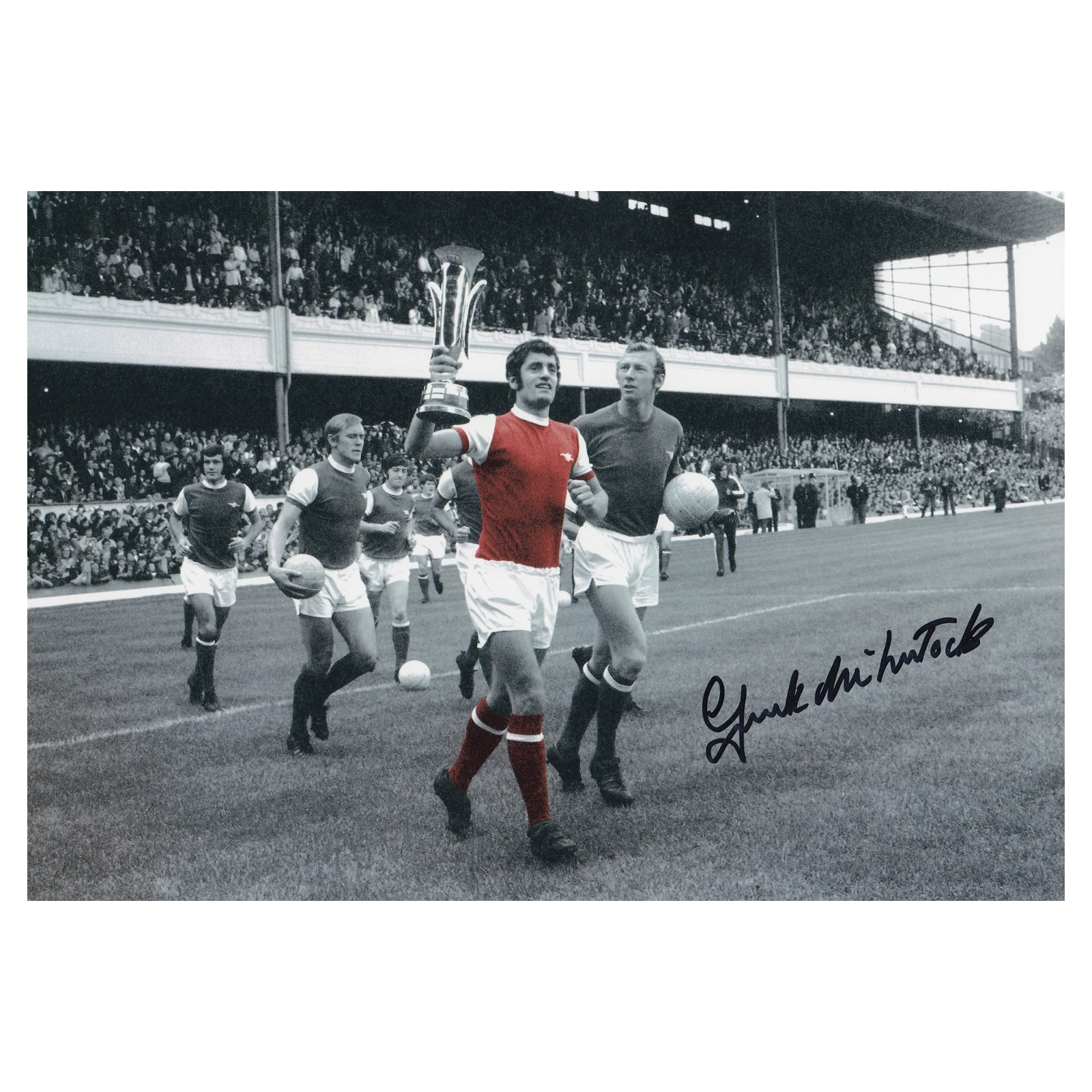 Frank McLintock Signed Arsenal Photo Arsenal Autograph COA for sale on Ebay