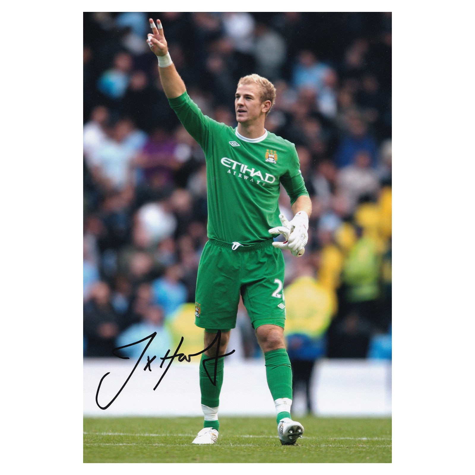 Joe Hart Signed Manchester City Photo Man City Autograph COA for sale on Ebay