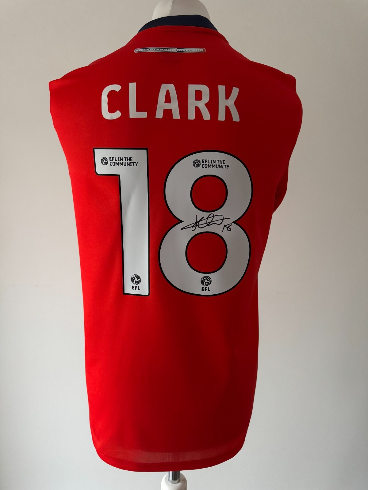 Signed JORDAN CLARK Shirt - Luton Town -PROOF/COA- for sale on Ebay