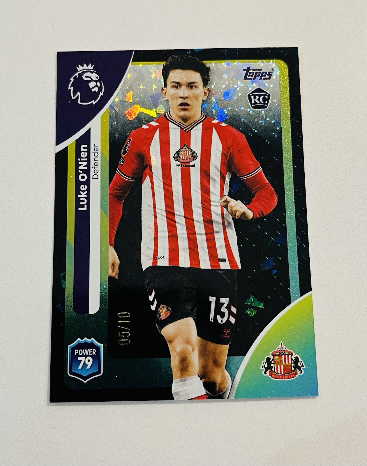 Topps Premier League 2026 Luke O’Nien Rookie Black Parallel  5/10 Sunderland for sale on Ebay
