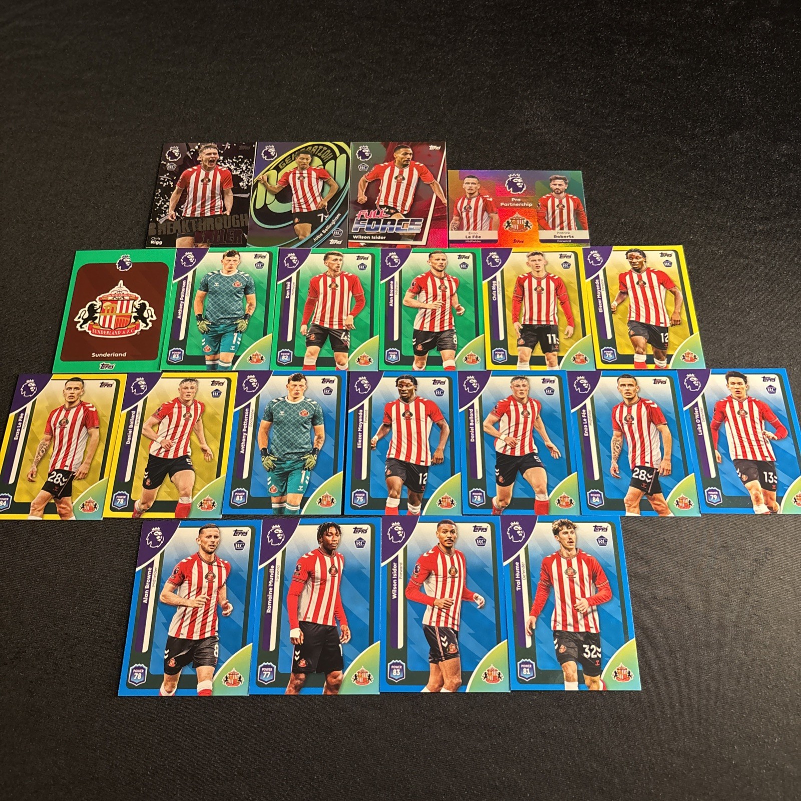 Topps Premier League 2026 Sunderland Bundle All Inserts  for sale on Ebay