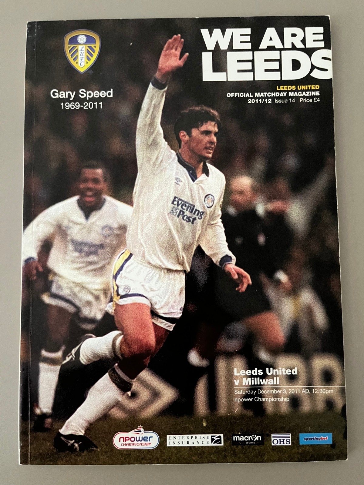 2011-12 Leeds United vs Millwall - Gary Speed Tribute for sale on Ebay