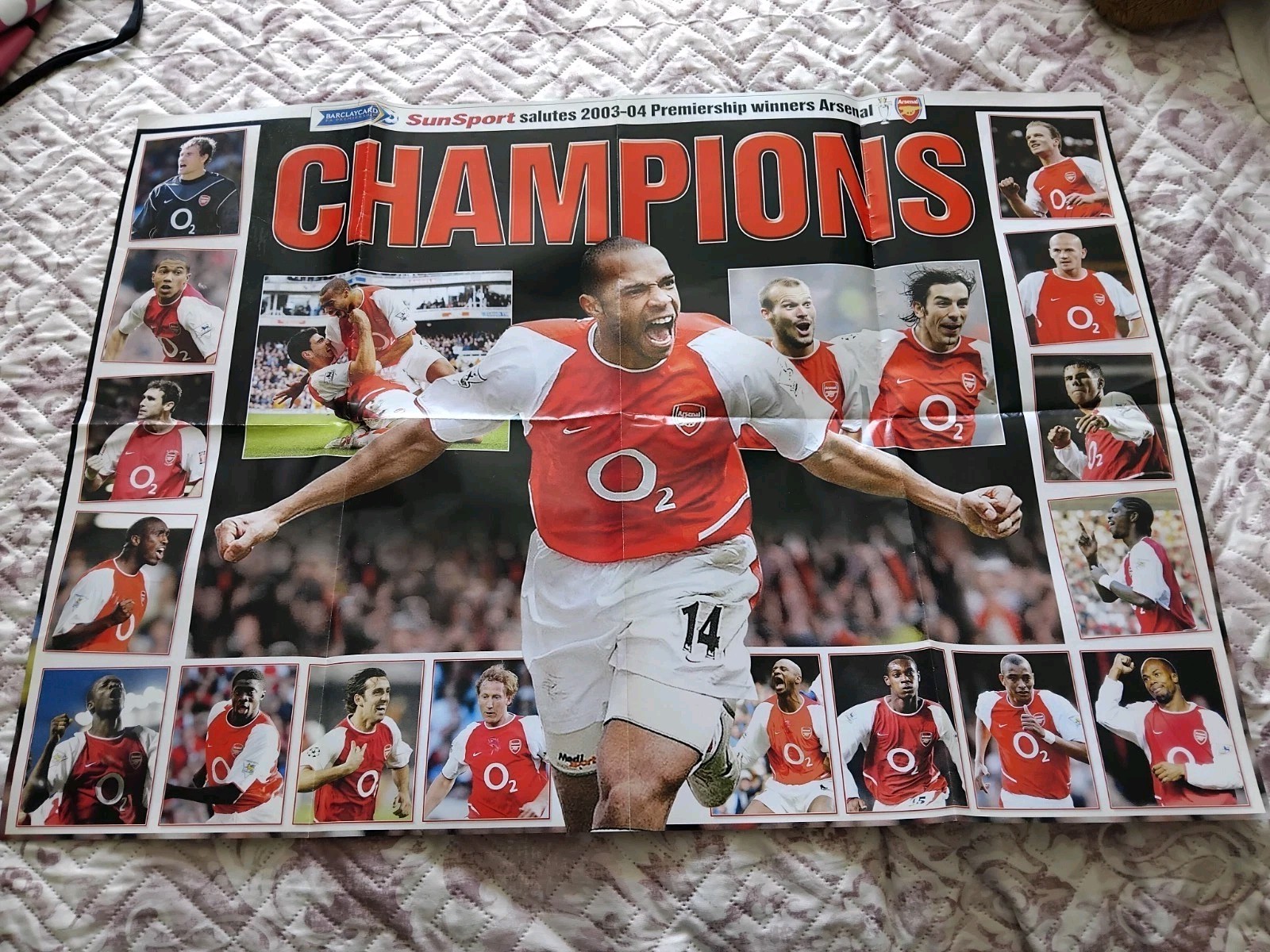ARSENAL 2003/04 CHAMPIONS INVINCIBLES POSTER for sale on Ebay