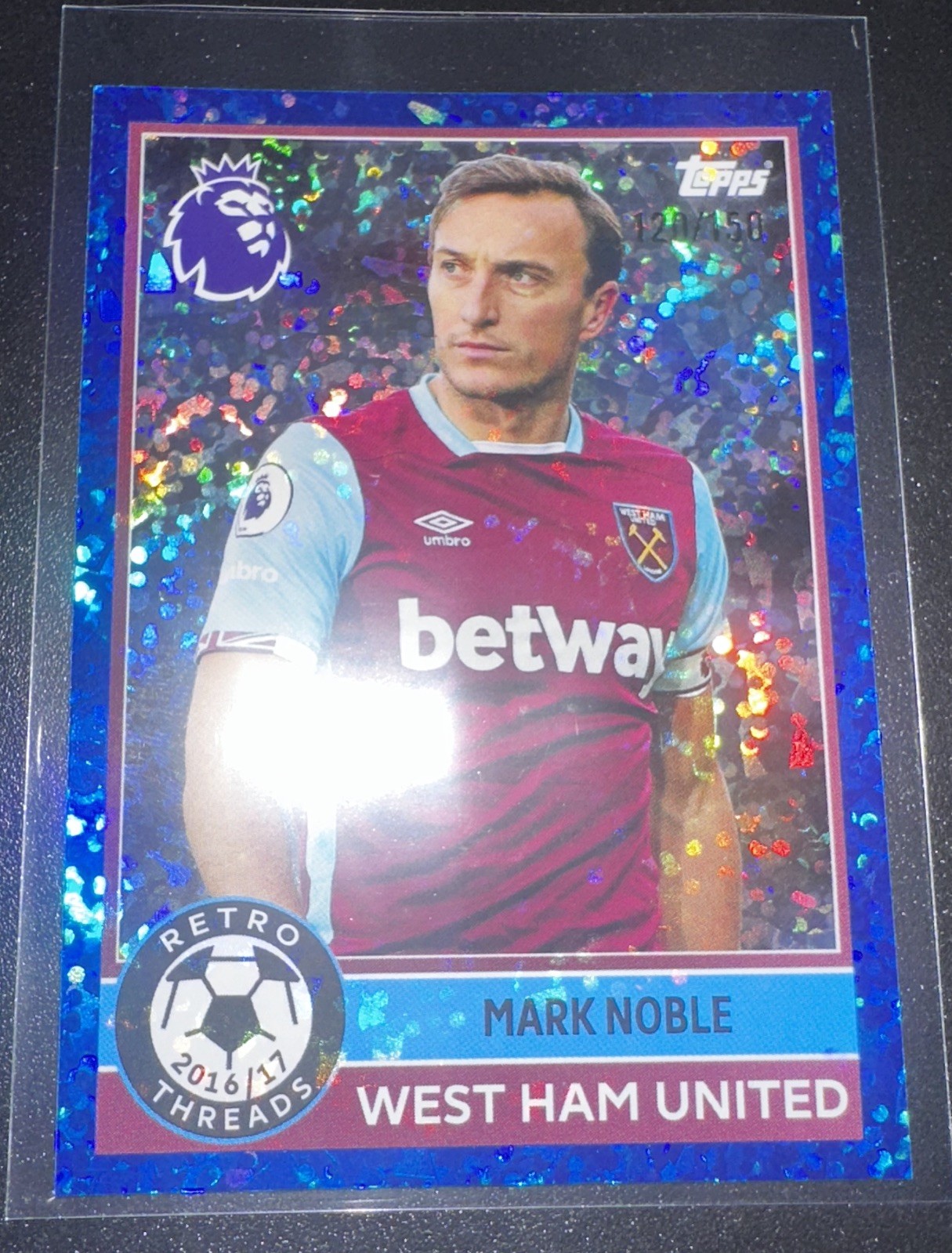 Mark Noble Topps Premier League 2026 Retro Threads Blue Parallel  /150 West Ham for sale on Ebay