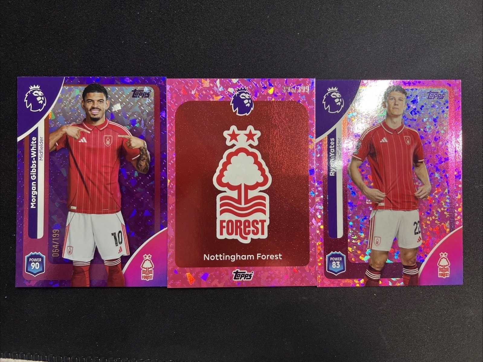 Nottingham Forest Numbered Badge And Players Topps Premier League 2026 for sale on Ebay