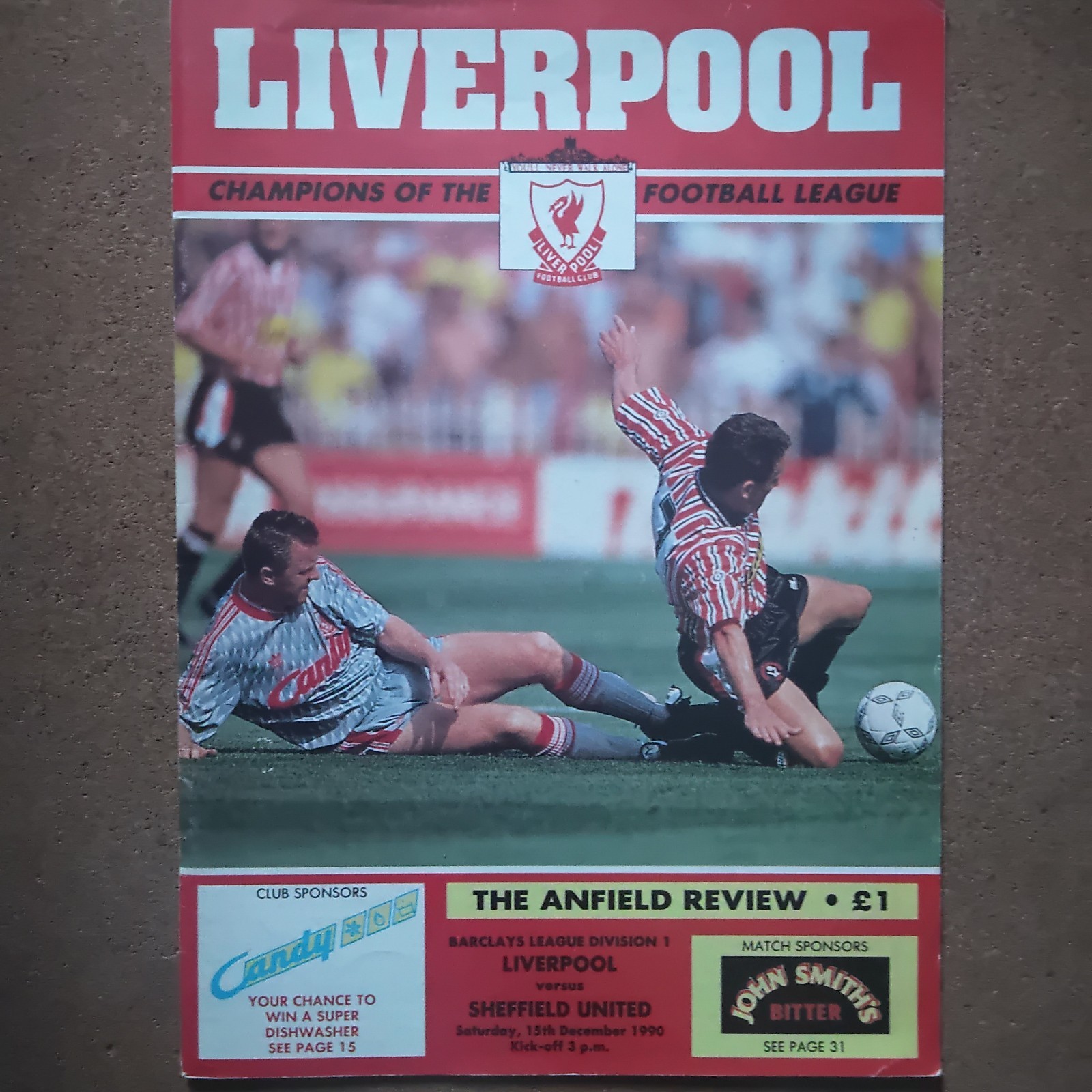 Liverpool Vs Sheffield United 1990 Football Programme for sale on Ebay