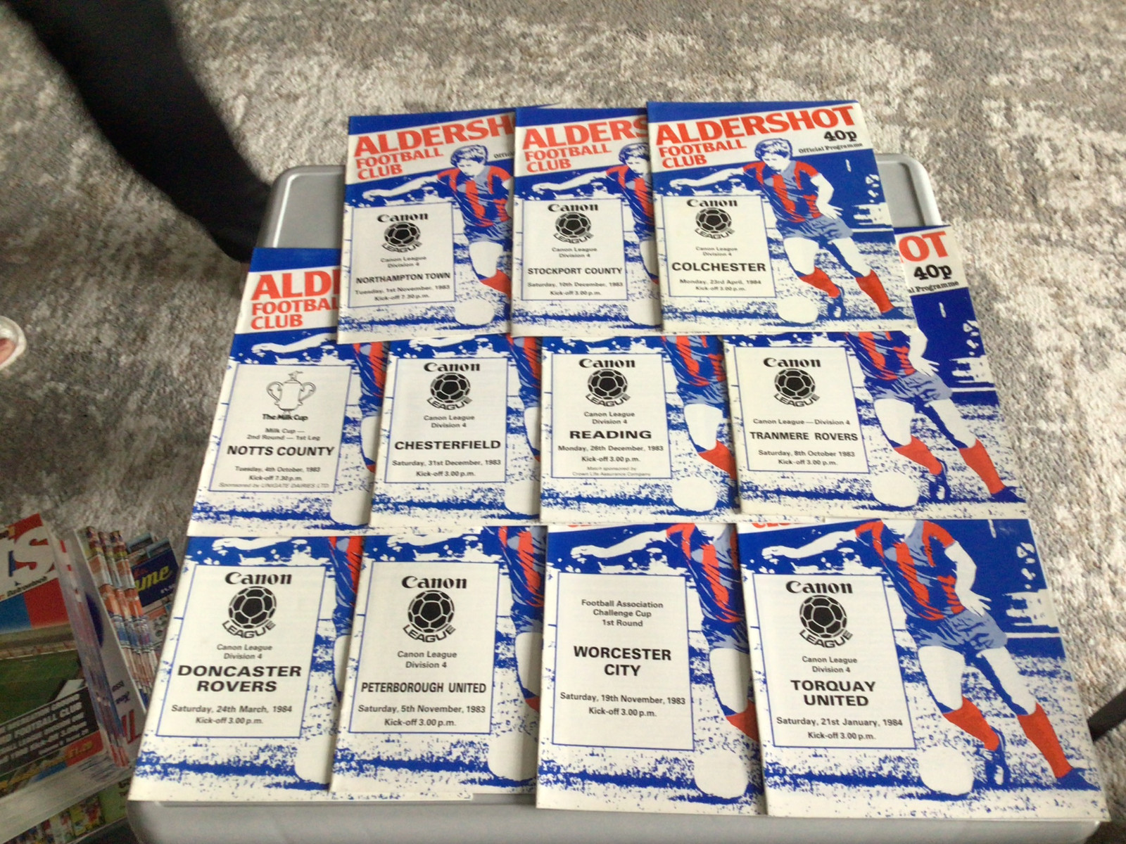 11 Aldershot town football programmes 1983-84 for sale on Ebay