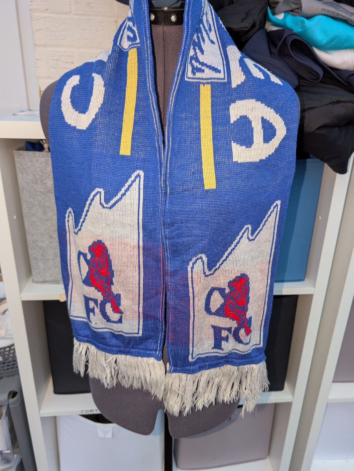 Chelsea FC Football Scarf  (Not Shirt) CFC 1990s Vintage 90s Scarf for sale on Ebay