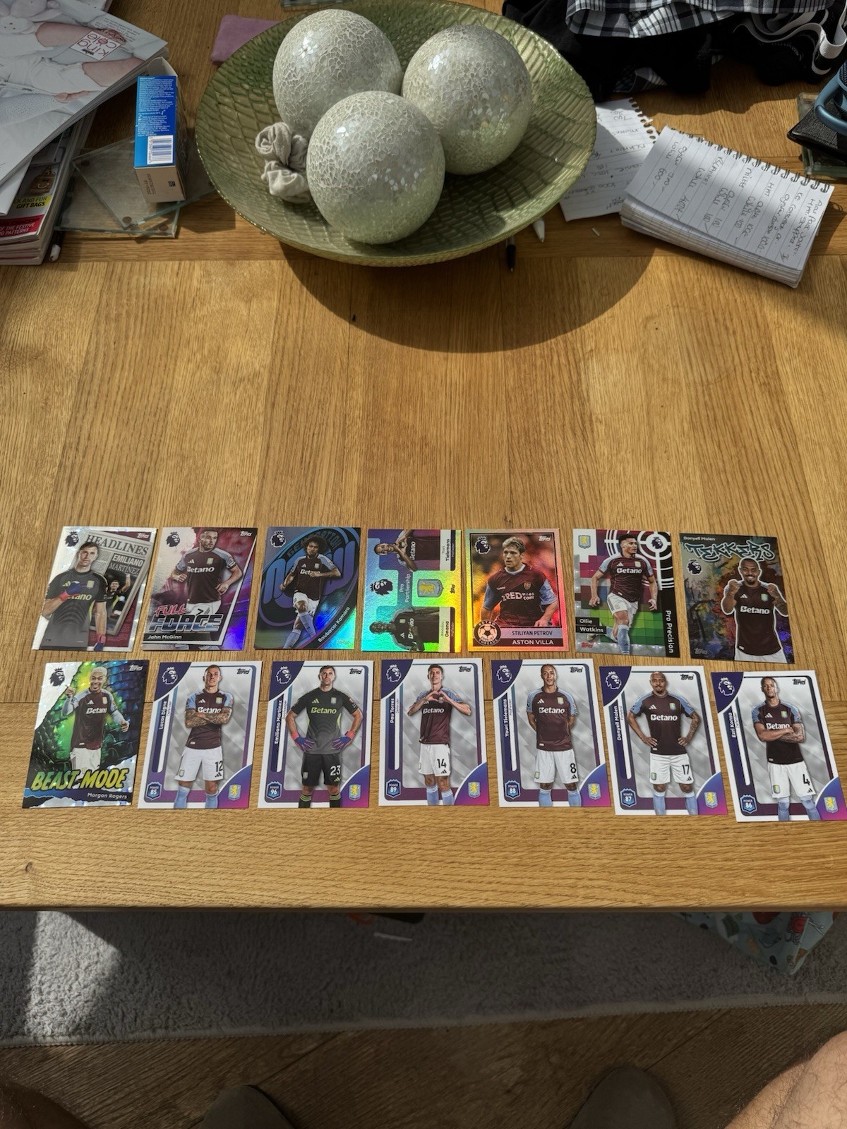 Topps Premier League 2026 Aston Villa Bundle Zero Duplicates for sale on Ebay