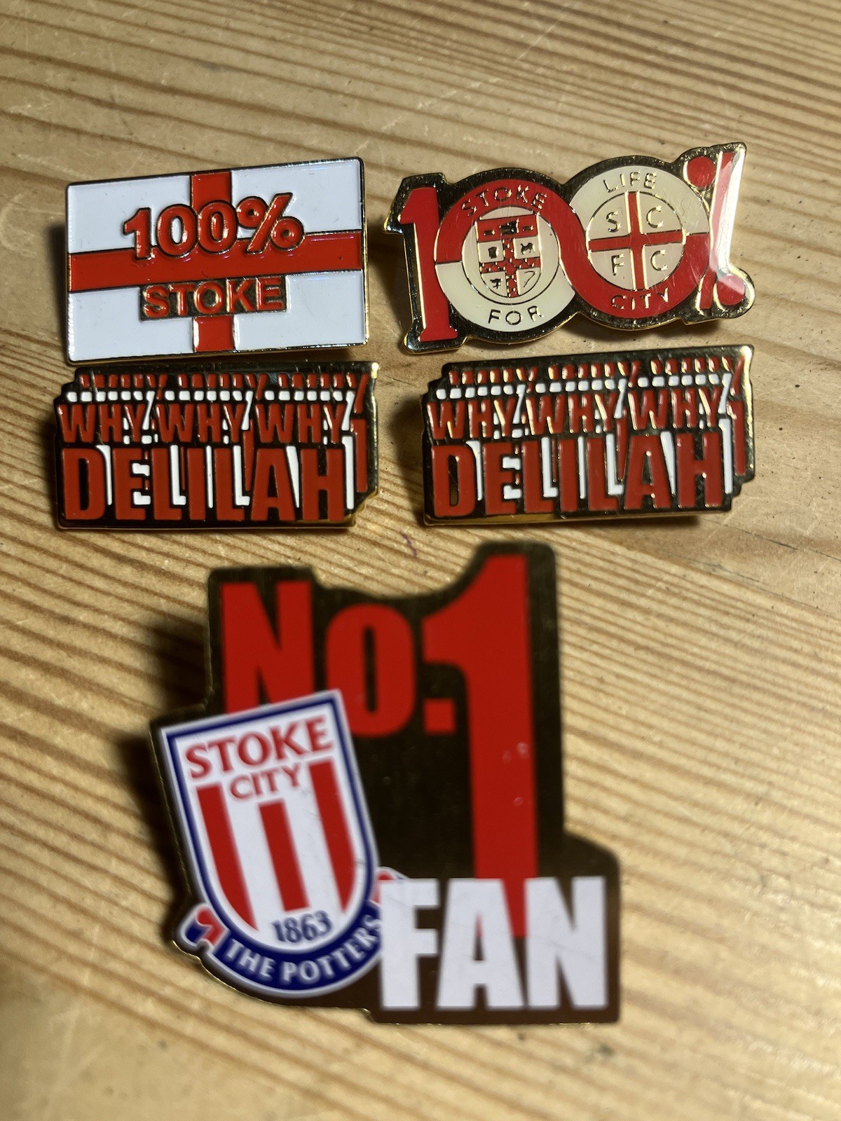 STOKE CITY Enamel Badges 5x for sale on Ebay