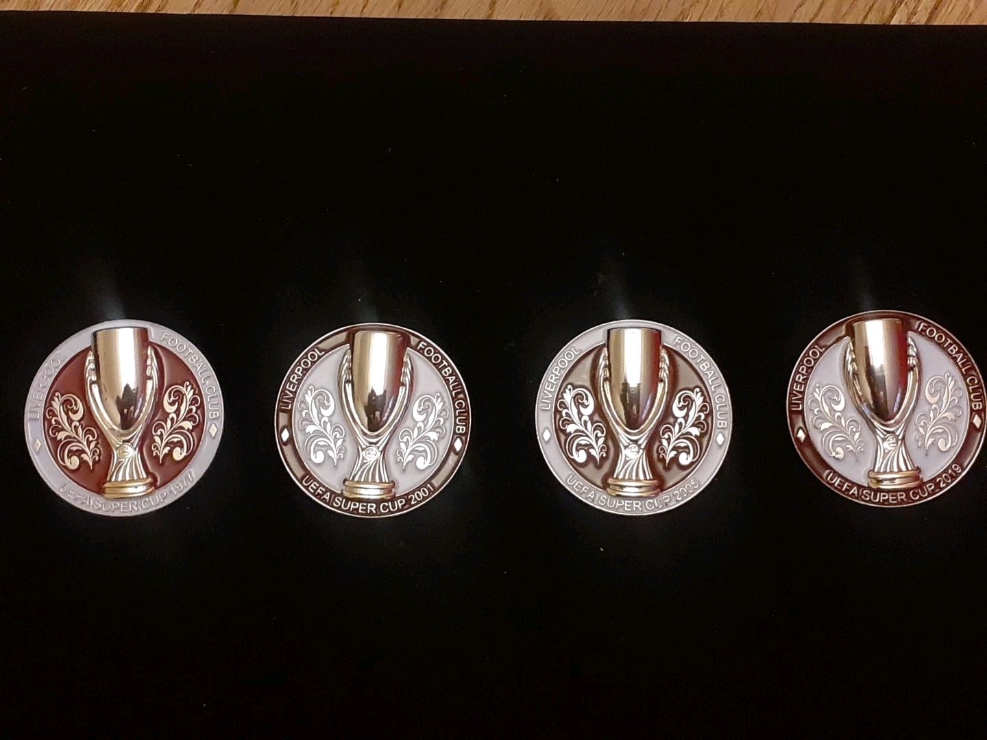 A Set Of Liverpool Fc Uefa Super Cup Winning Pin Badges for sale on Ebay