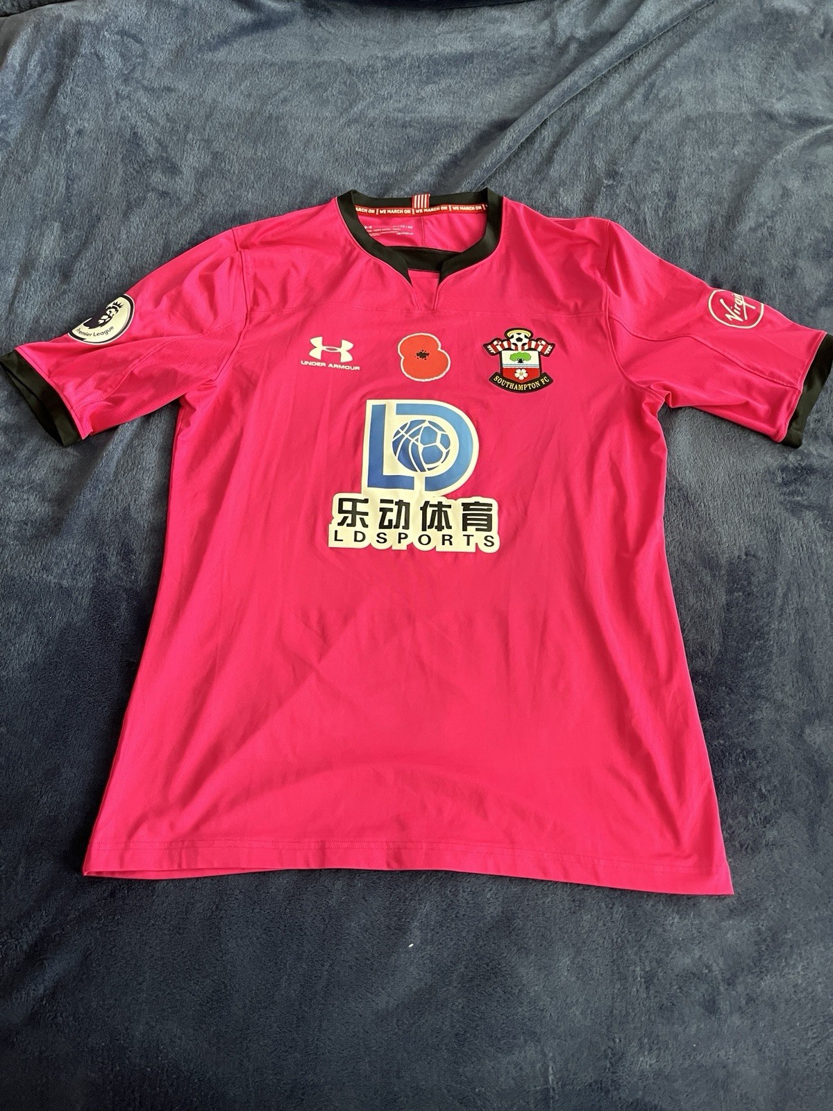 Alex McCarthy Matchworn Southampton Poppy Shirt for sale on Ebay