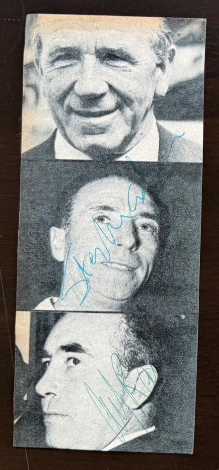 ALF RAMSEY STANLEY MATTHEWS signed 1960s Newspaper Clipping Photo ENGLAND for sale on Ebay