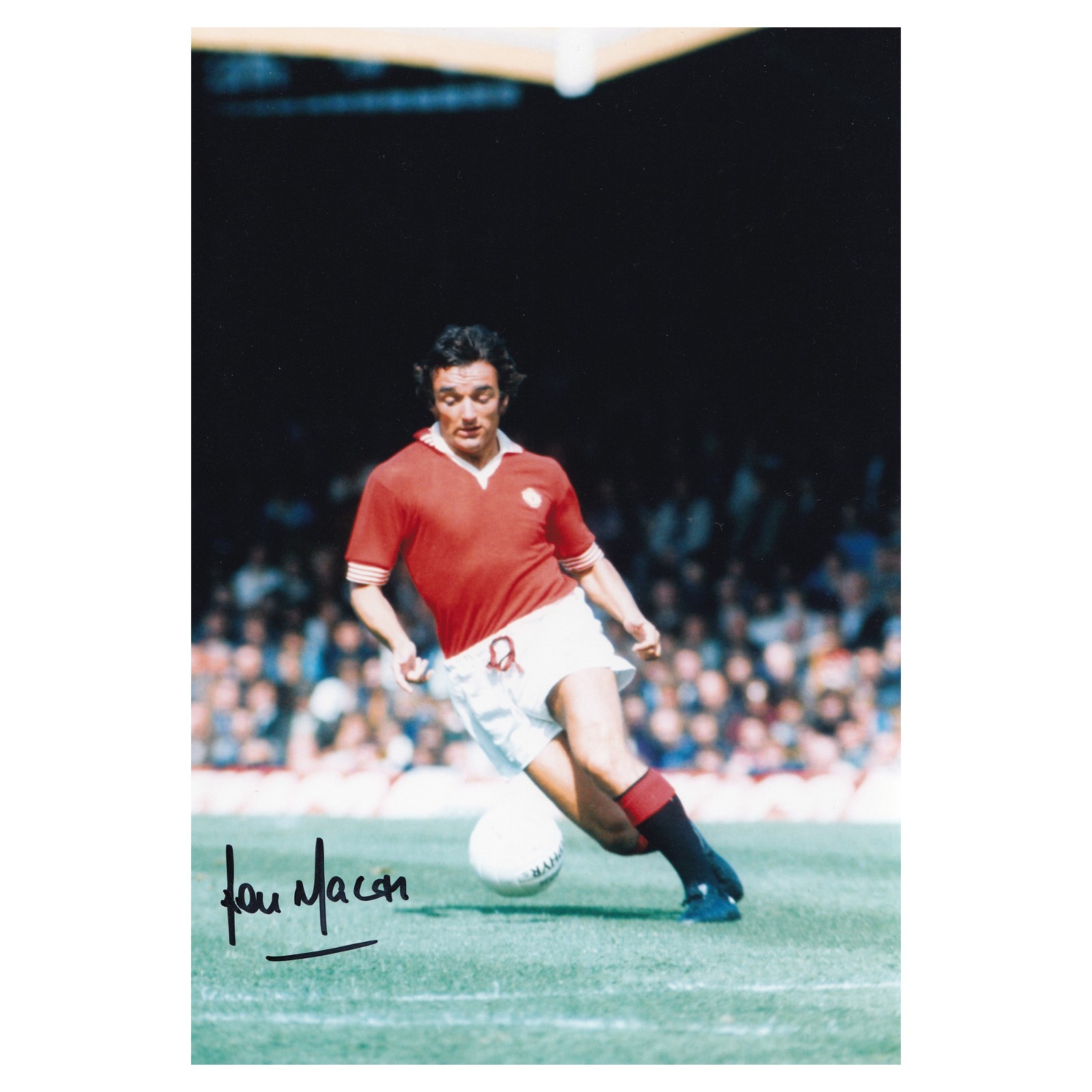 Lou Macari Signed Manchester United Photo Man Utd Autograph COA for sale on Ebay