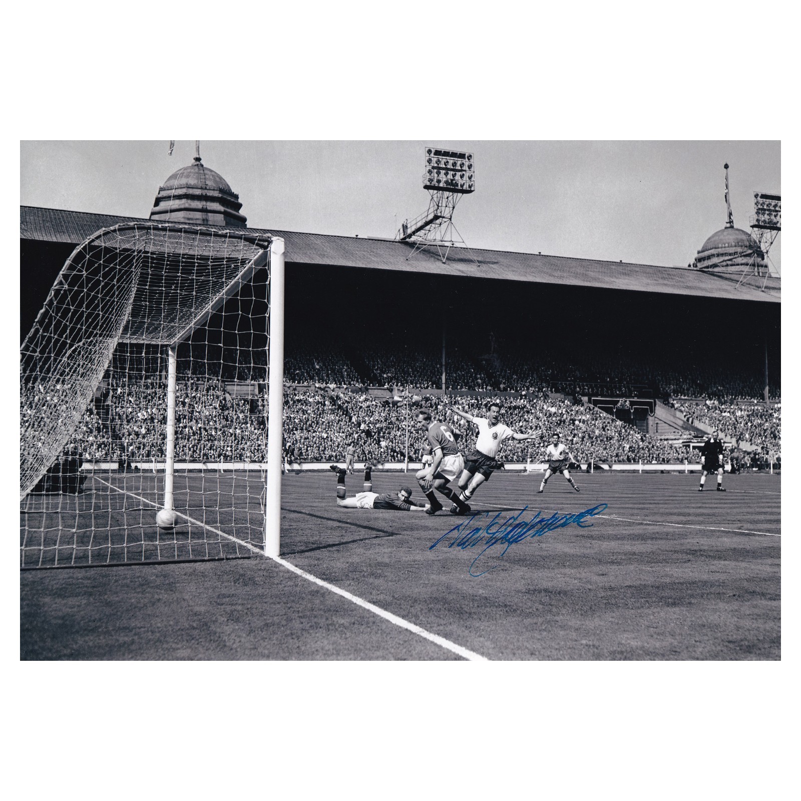 Nat Lofthouse Signed Bolton Wanderers Photo Bolton Autograph COA for sale on Ebay