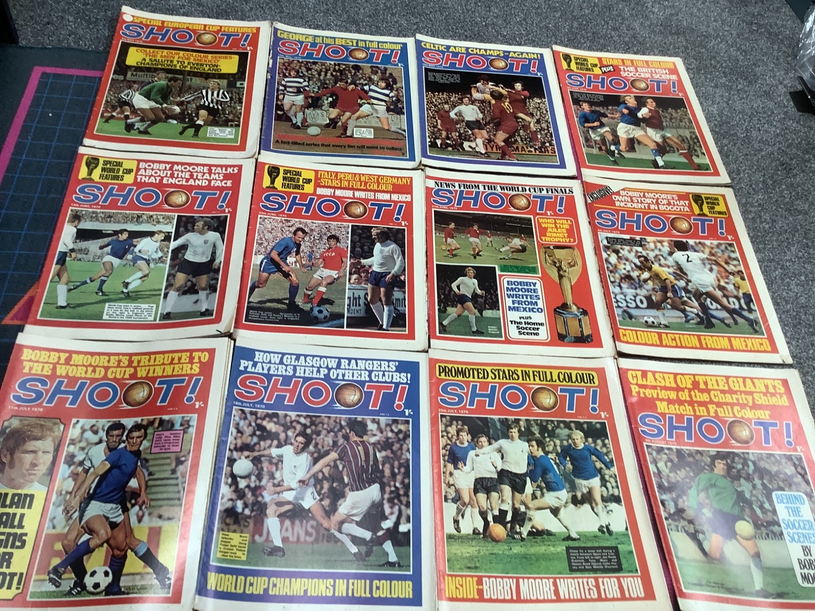 Shoot football magazine 1970 bundle Celtic Chelsea Forest etc World Cup 1970 for sale on Ebay
