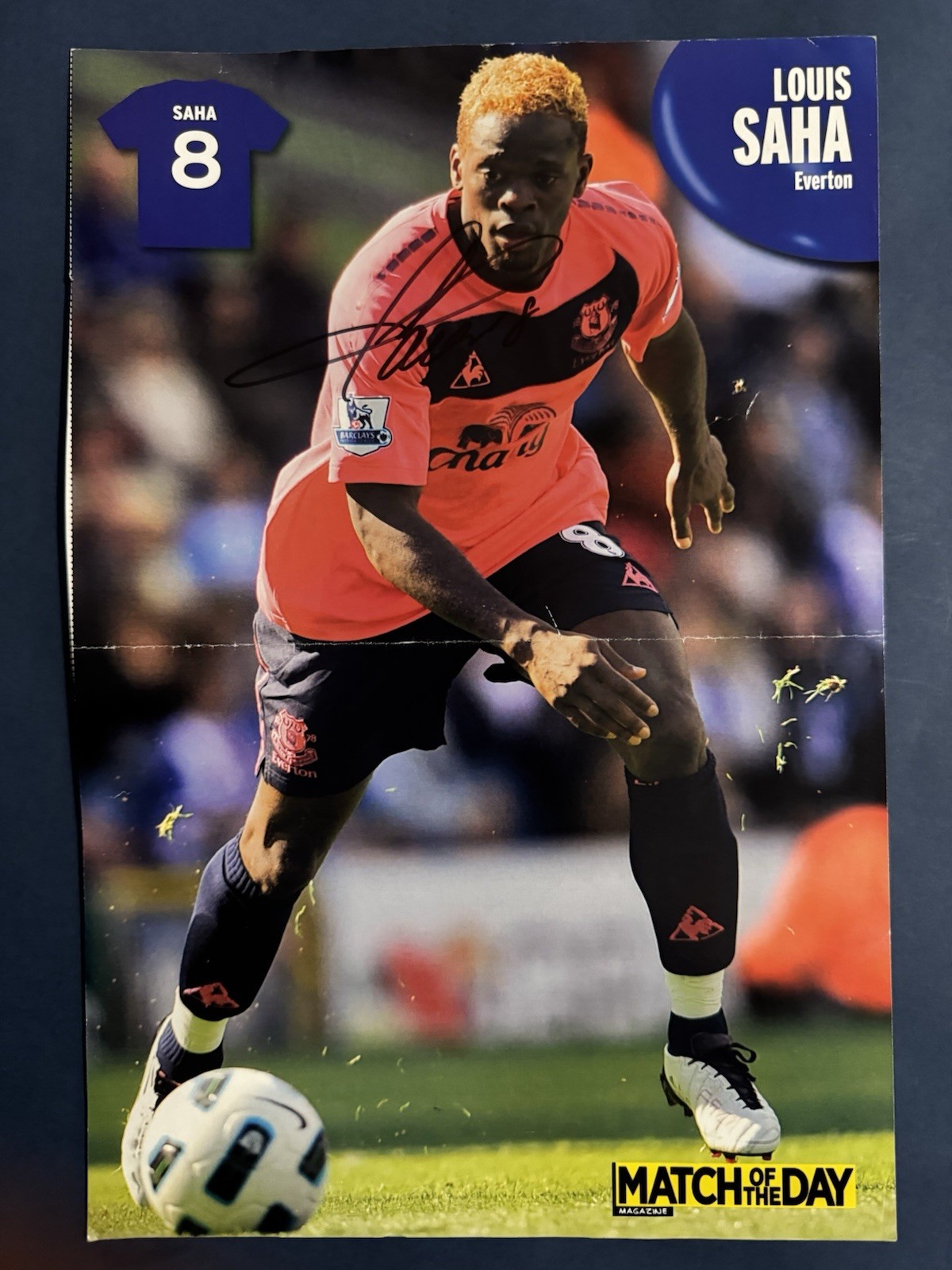 Louis Saha - Everton Fc Signed Picture for sale on Ebay