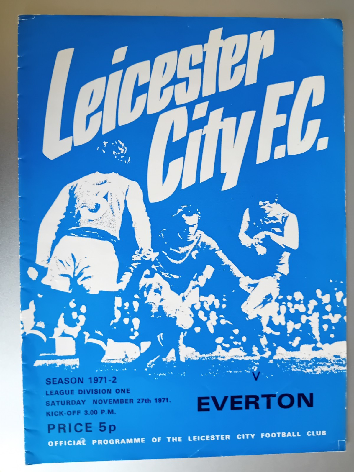 Leicester City v Everton 27th November 1971 for sale on Ebay
