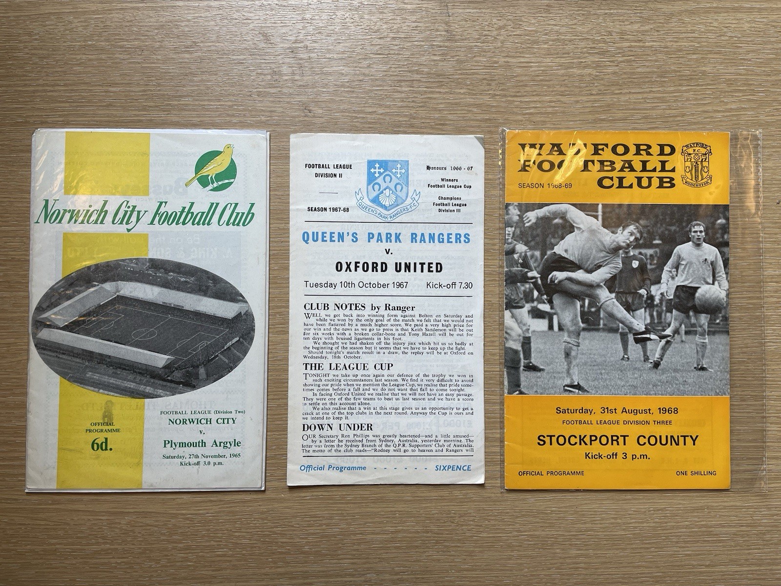 3 x Random 1960s Football Programmes  for sale on Ebay