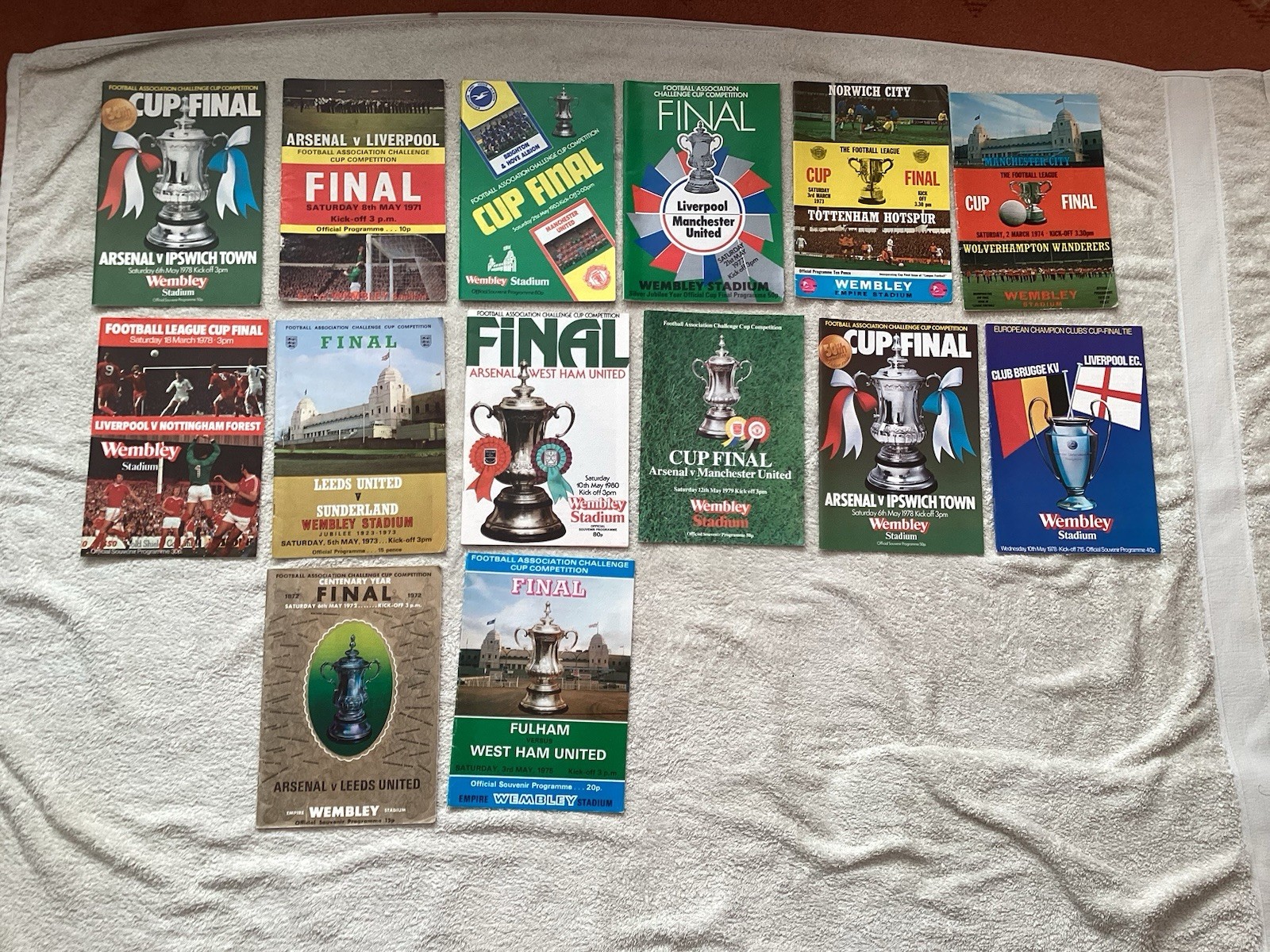 A Variety Of Football Programmes (cup final Matches). Bundle for sale on Ebay