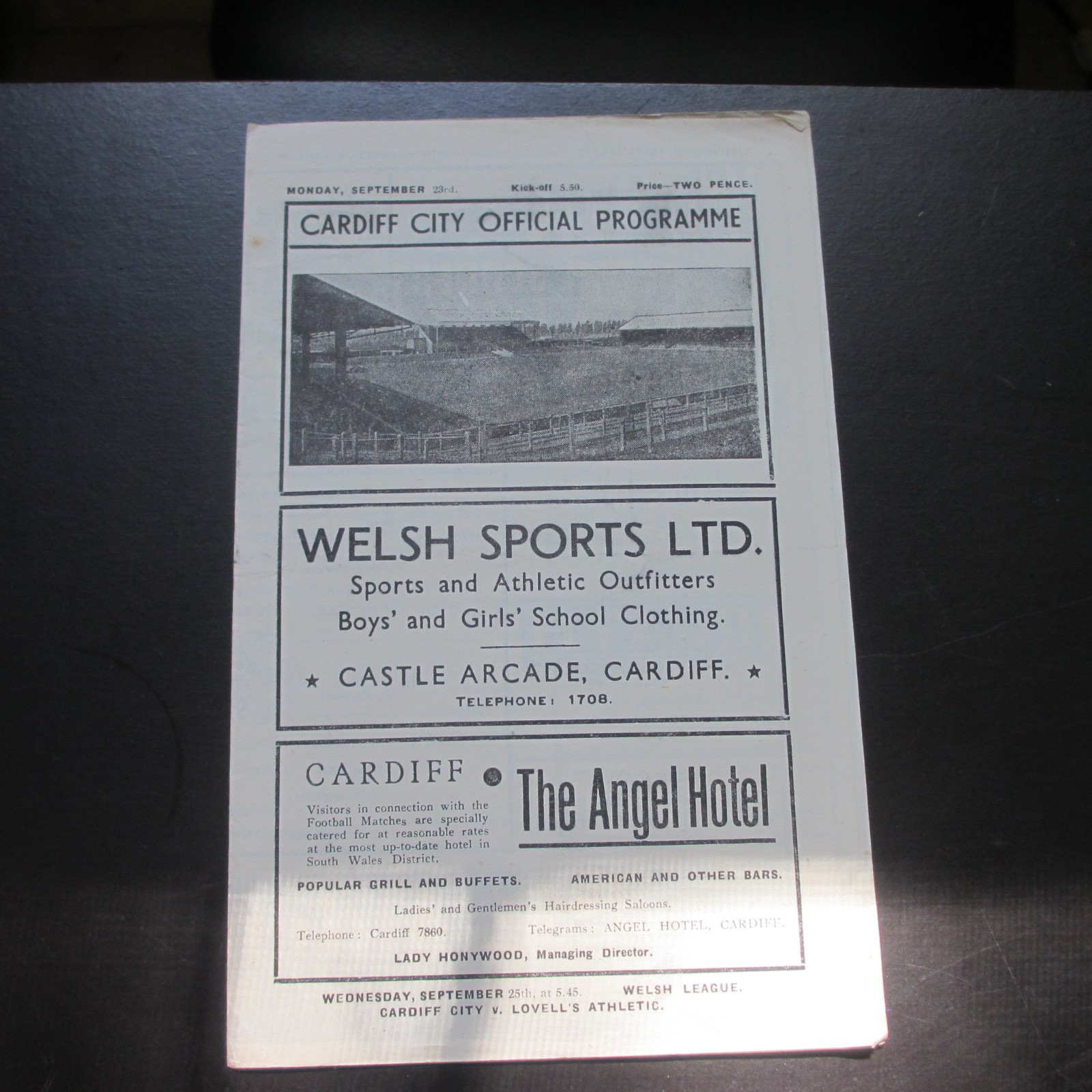 Cardiff v Swindon Div 3 South 1946/7 for sale on Ebay