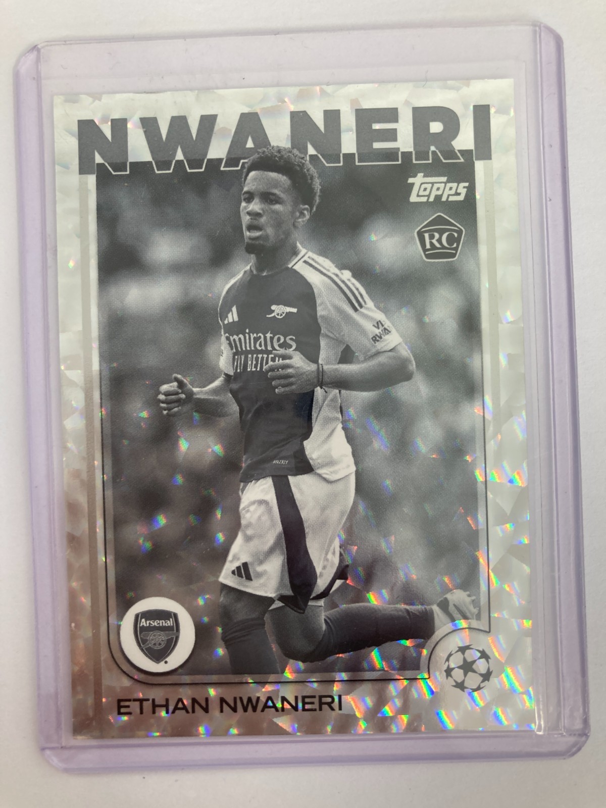 TOPPS CHROME 24/25 ETHAN NWANERI ARSENAL PARALLEL 52/150. for sale on Ebay
