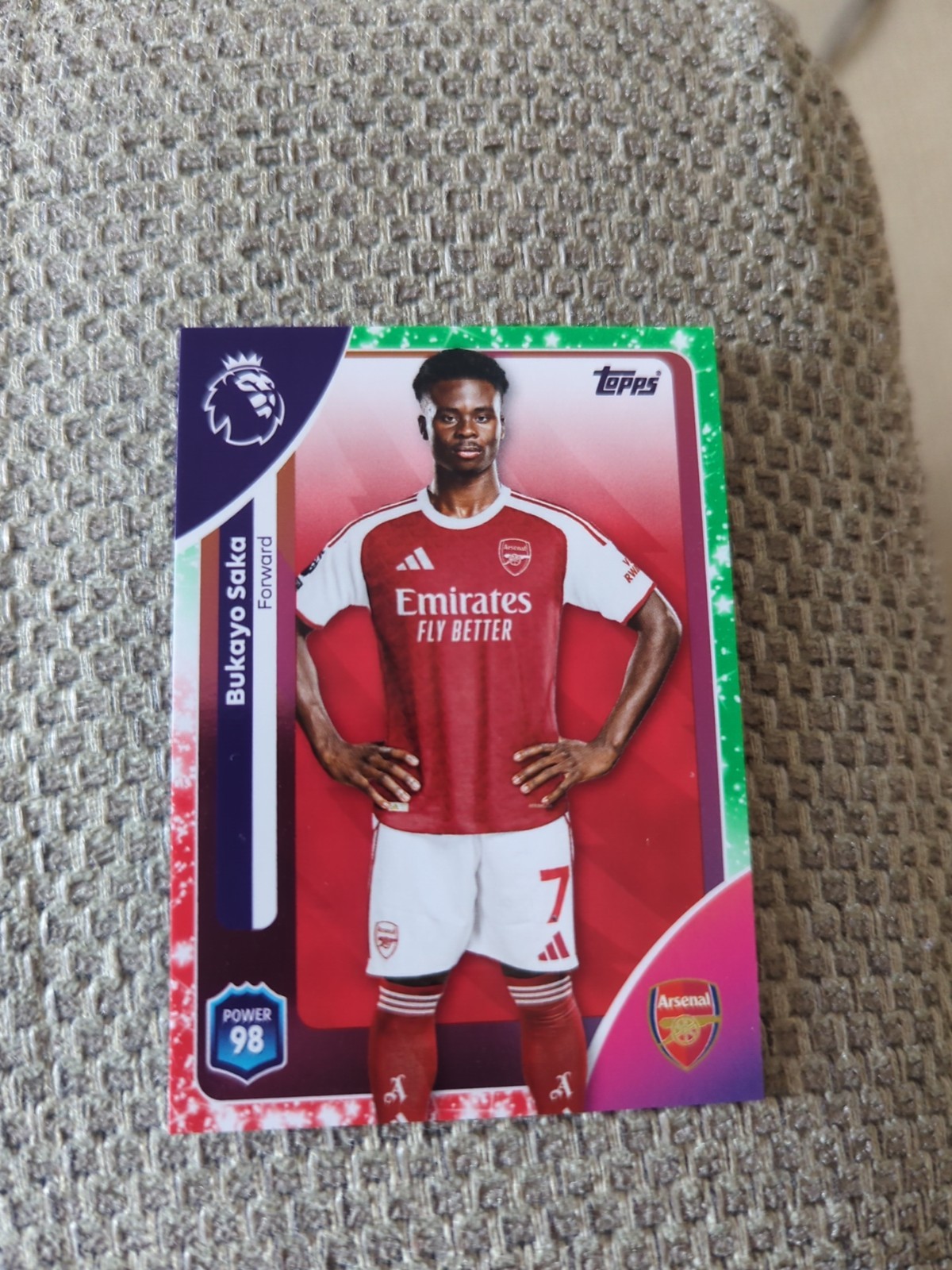 Topps Premier league 2025/26 Bukayo Saka (Arsenal) Festive Parallel for sale on Ebay