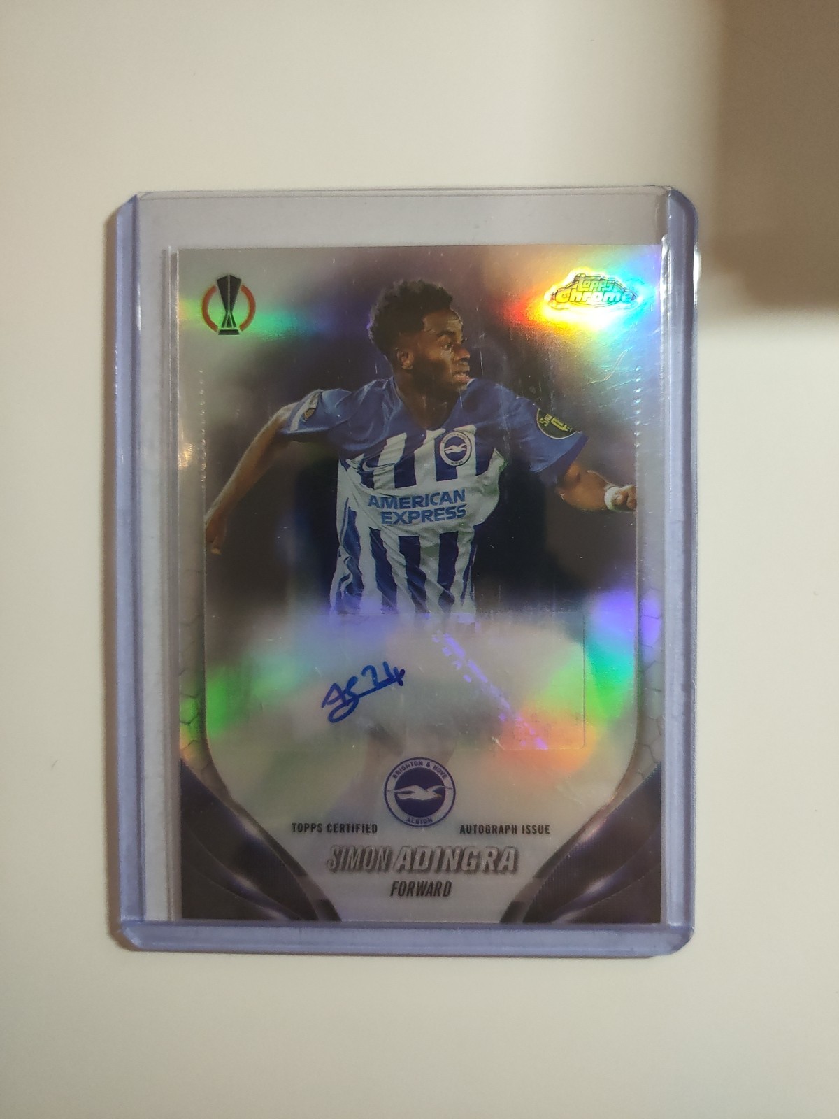 2023-24 Topps Chrome Simon Adingra Auto Refractor Card Brighton for sale on Ebay