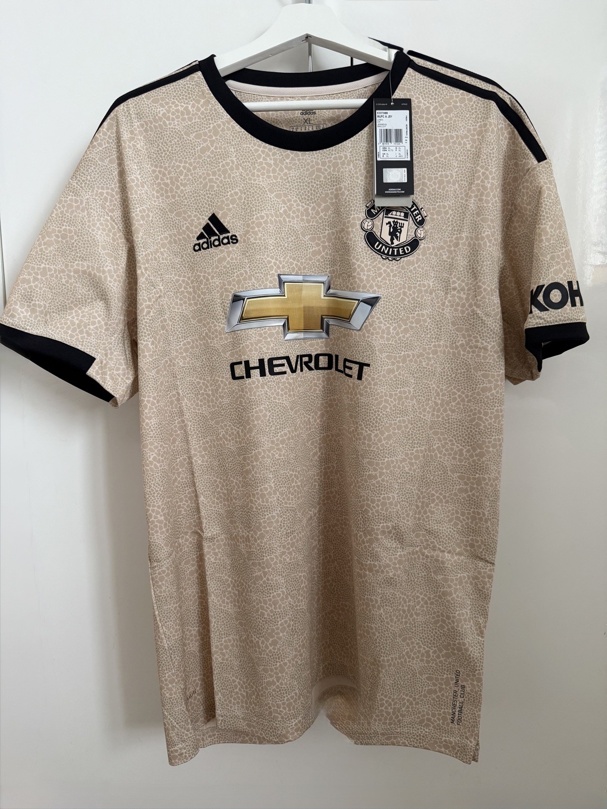 Manchester United 2019 - 2020 Away Football Shirt XL for sale on Ebay