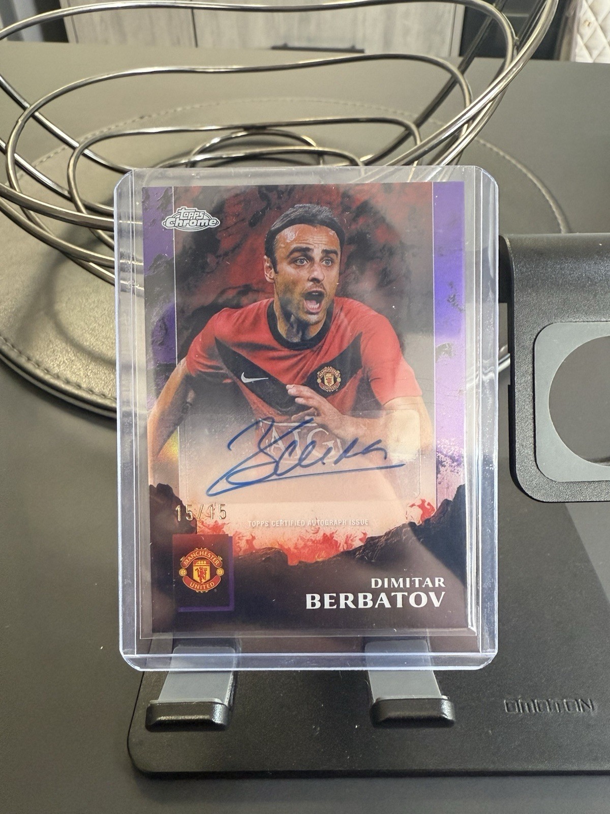 Dimitar Berbatov Auto /15 Topps Chrome Deluxe Edition Manchester United for sale on Ebay