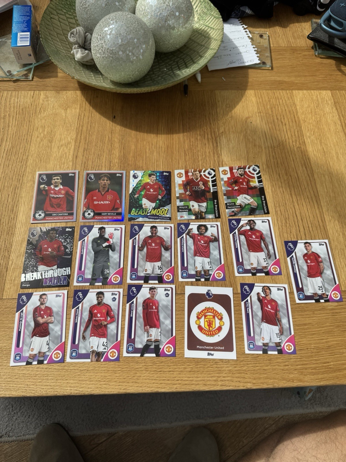 Topps Premier League 2026 Manchester United Bundle Zero Duplicates for sale on Ebay