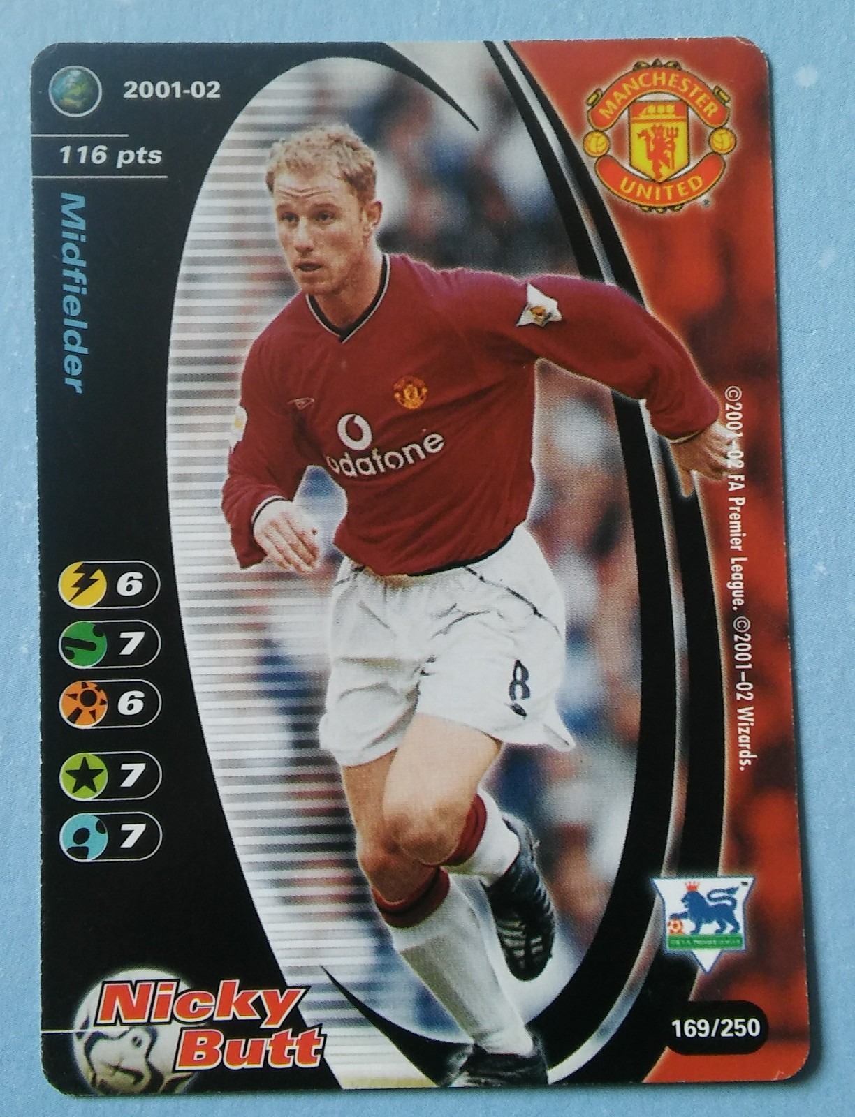 Wizards 2001-02 card Nicky Butt of Manchester United for sale on Ebay