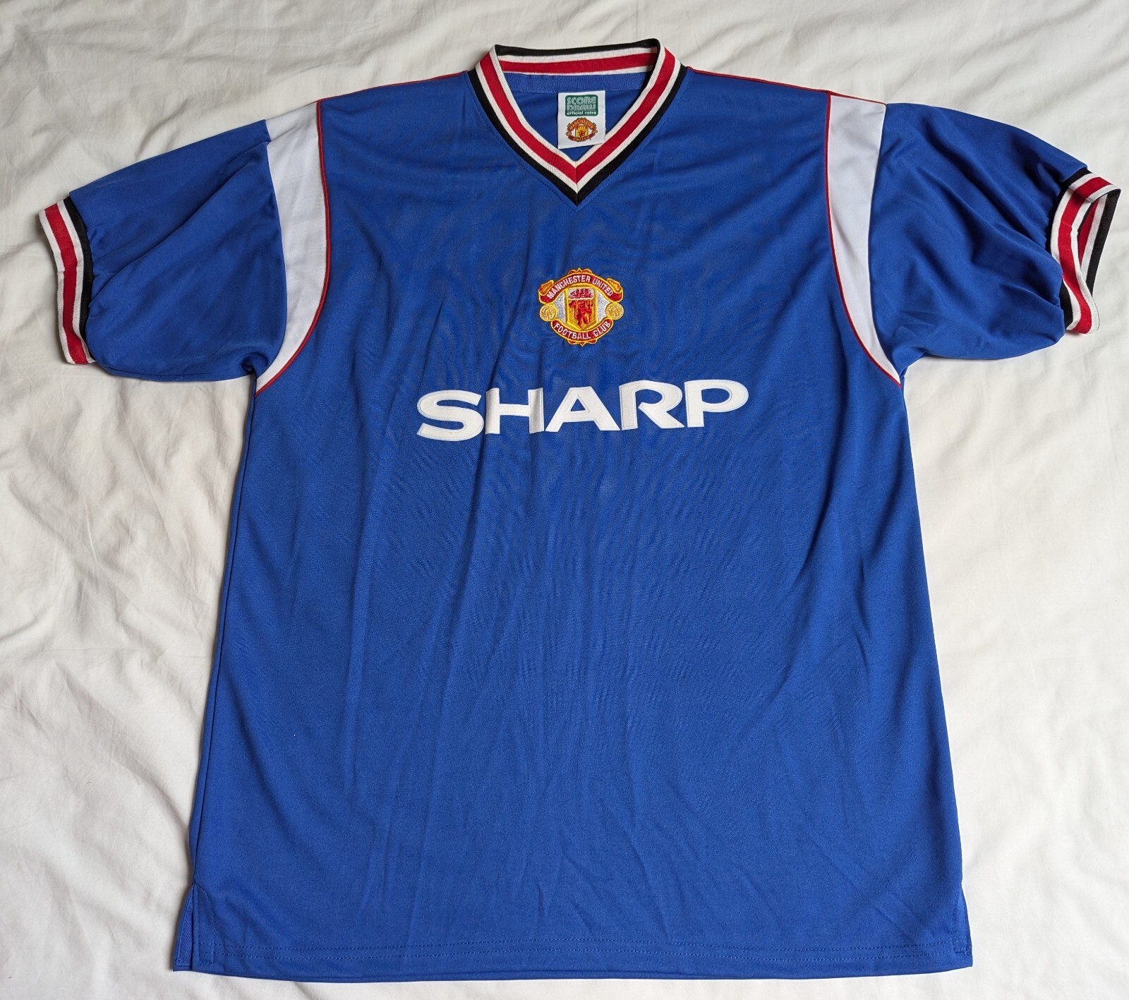 Manchester United FC Retro Away Football Shirt Size Medium  for sale on Ebay