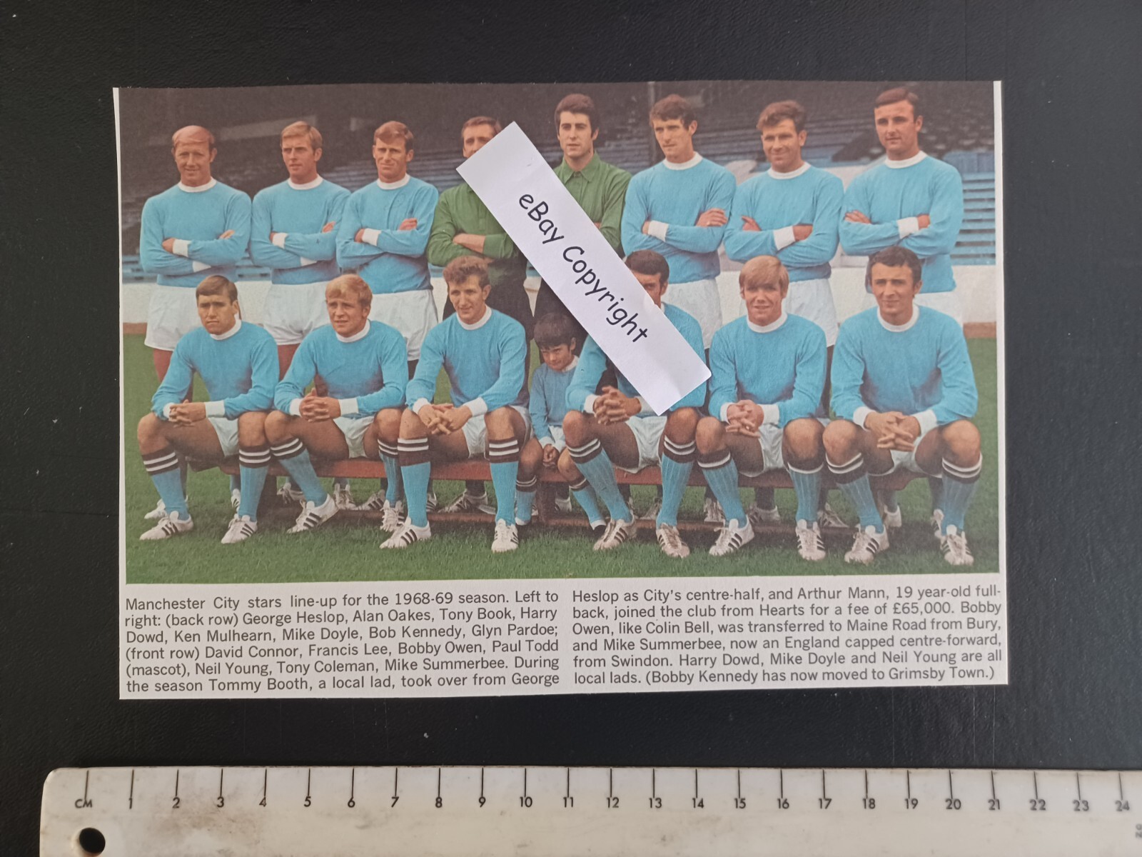Team Pic from 1970's FOOTBALL Book - MANCHESTER CITY for sale on Ebay