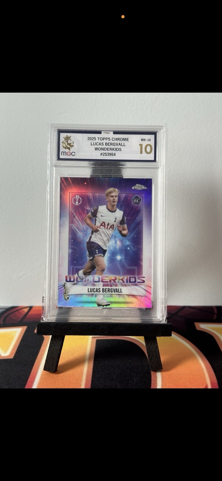 Topps Chrome 2025 Lucas Bergvall Rookie Card Wonderkids Tottenham MGC 10 for sale on Ebay