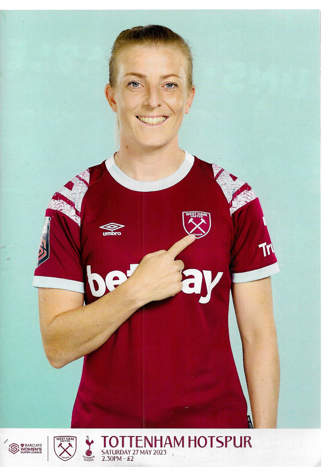 West Ham v TottenhamHotspur  2022-23 Women's programme for sale on Ebay