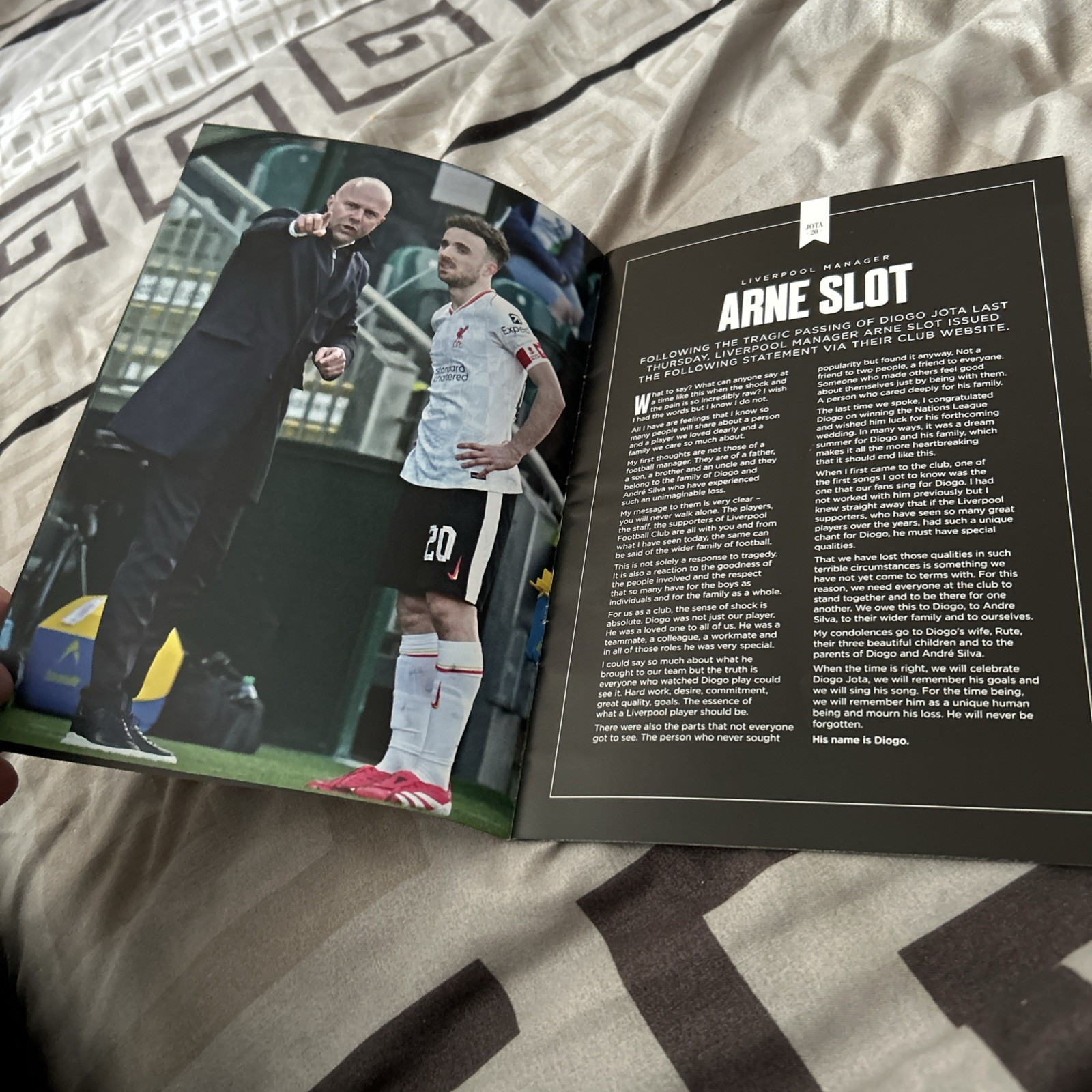 PRESTON NORTH END v LIVERPOOL Diogo Jota Tribute Programme 13/07/25 Friendly for sale on Ebay