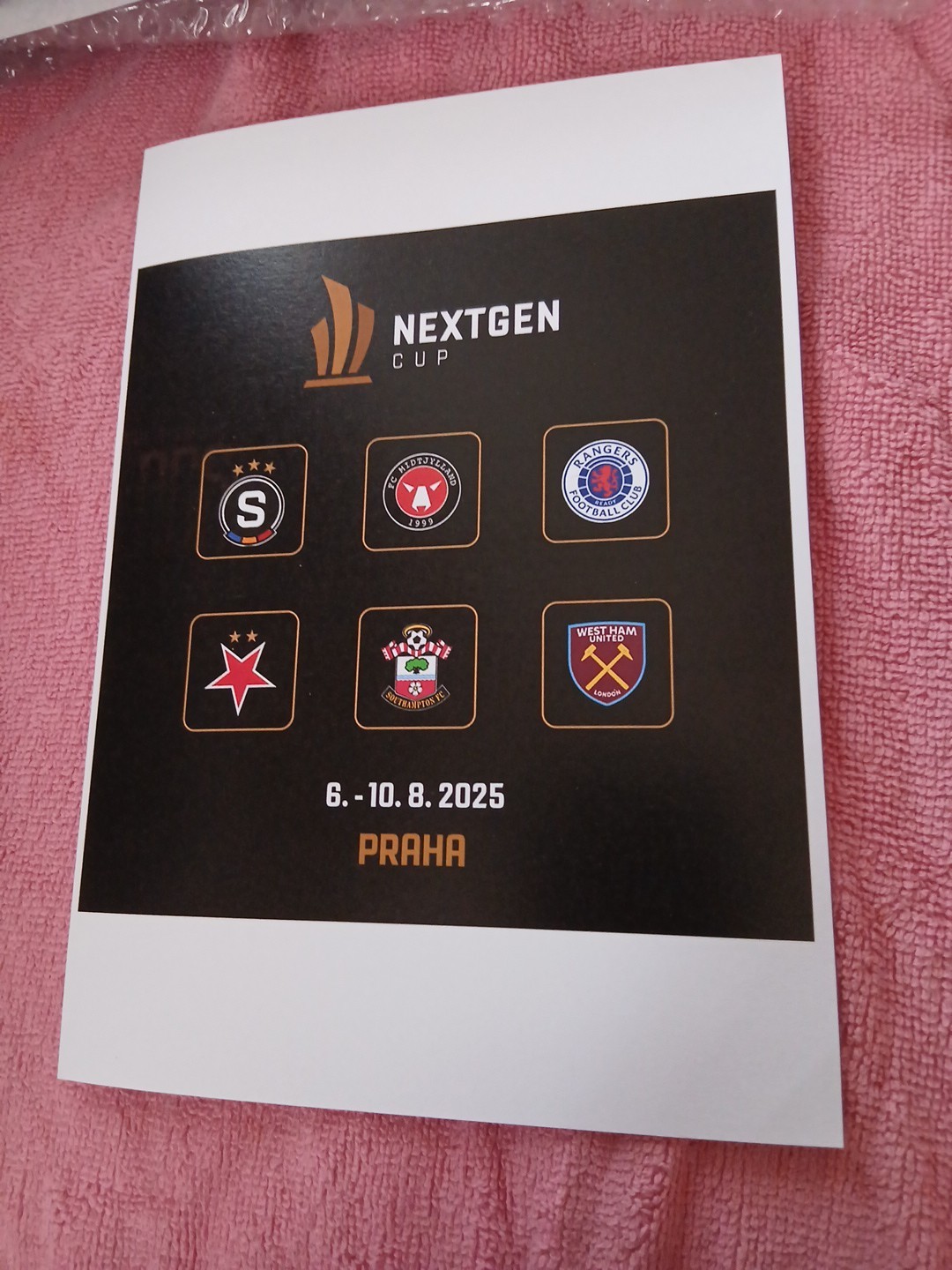 4 Page Official Next Gen Cup Official Programme 6-10/8/25 West Ham, Rangers RARE for sale on Ebay