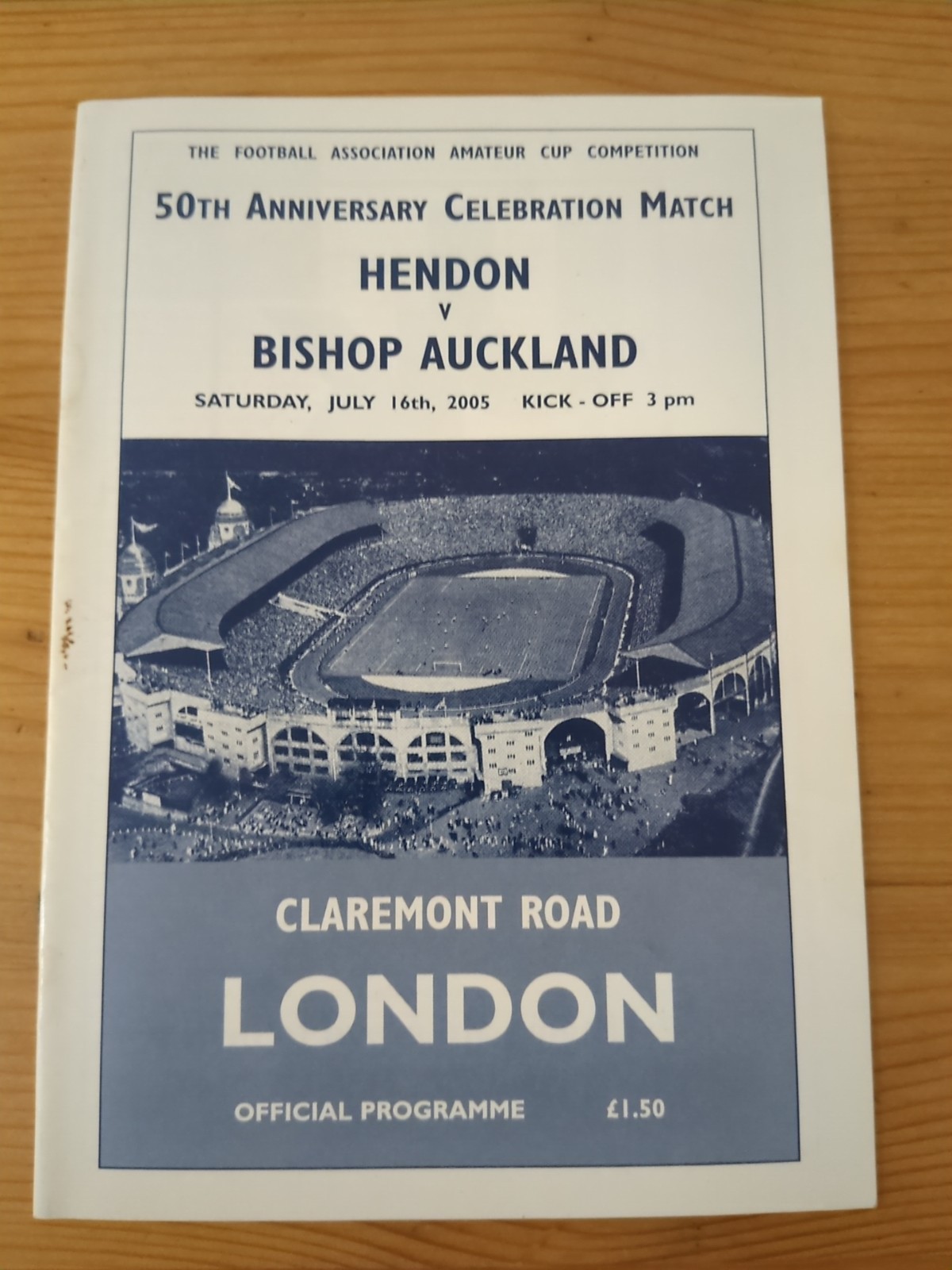 HensldonV Bishop Auckland 50th Anniversary Celebration Match 2005 Programme for sale on Ebay