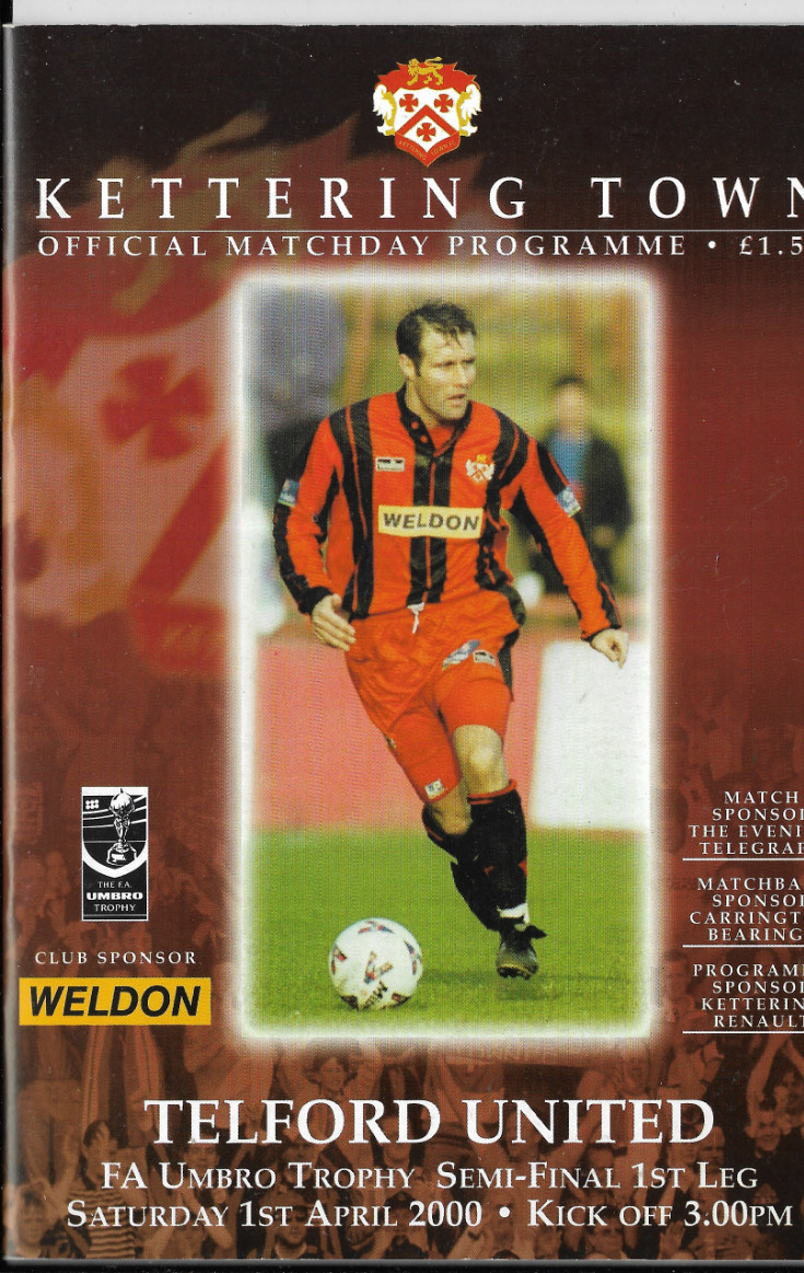 KETTERING TOWN V TELFORD TOWN 1/04/2000 FA TROPHY SEMI-FINAL 1ST LEG  (19) for sale on Ebay