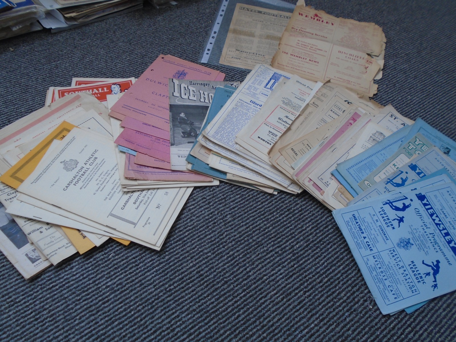 COLLECTION OF NON LEAGUE FOOTBALL PROGRAMMES 1934 TO 1959-60 X 106 ISSUES for sale on Ebay