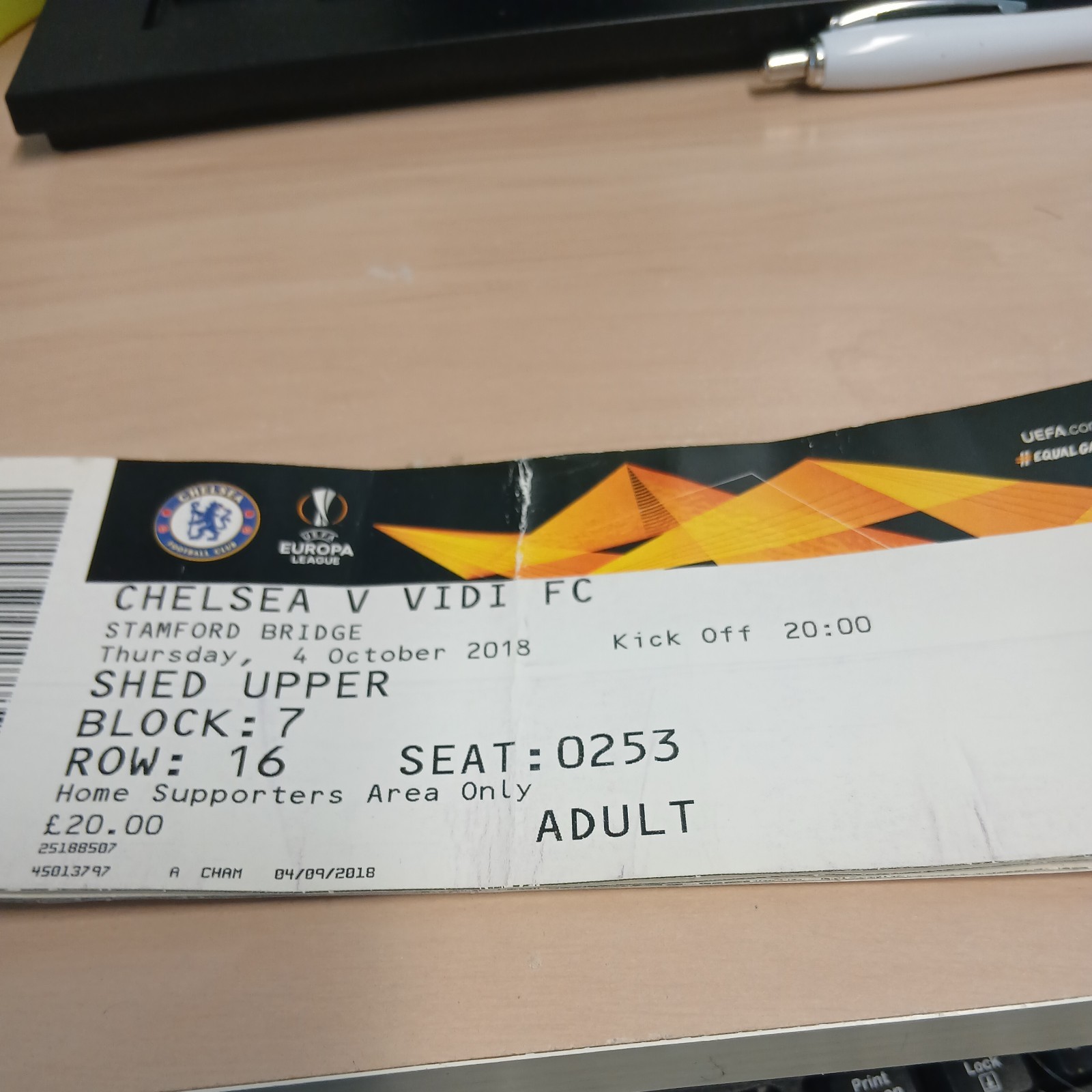 4 CHELSEA TICKETS  DYNAMO KYIV, SLAVIA PRAHA, VIDI FC, & EINTRACHT FRANKFURT for sale on Ebay