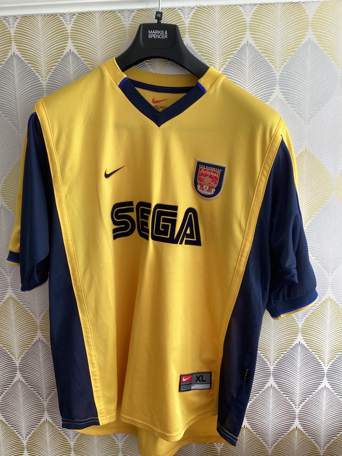 Genuine 1999 Arsenal Away Shirt Xl Nike Sega for sale on Ebay