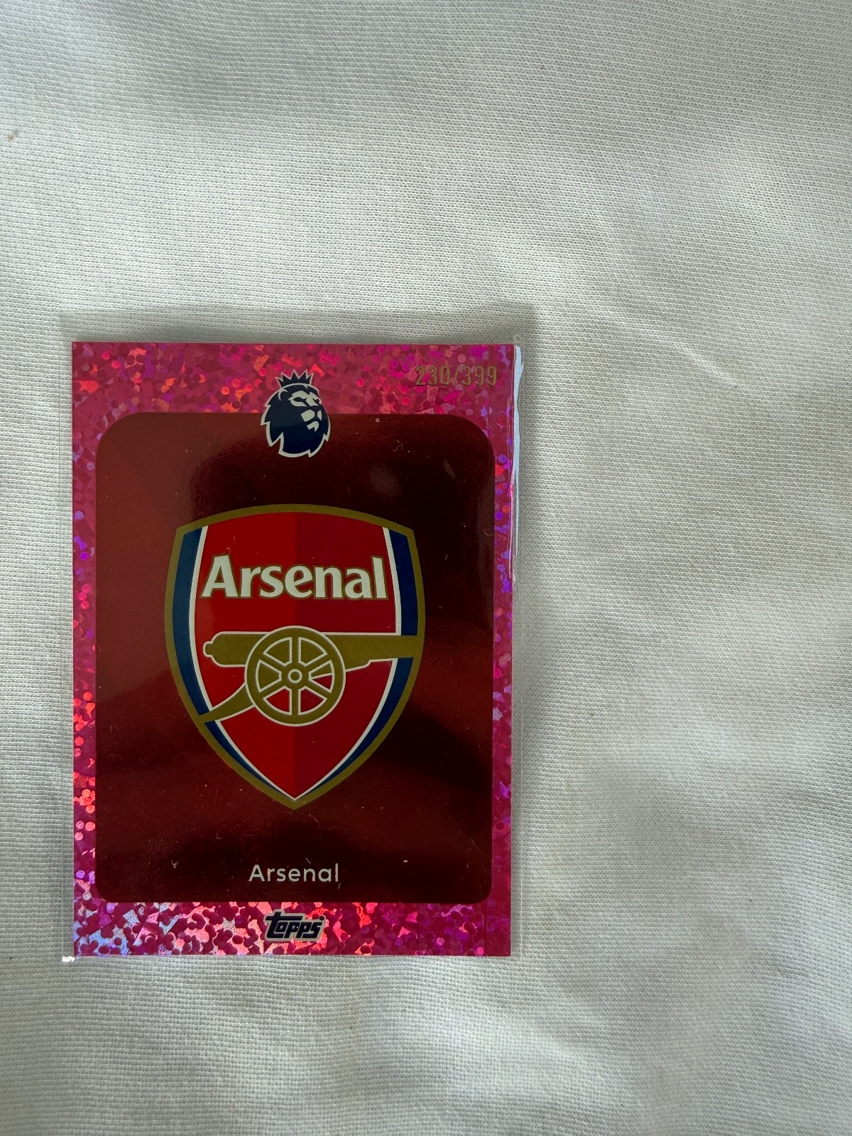 25/26 Topps Premier Leauge Arsenal Team Badge Pink Refractor /399 for sale on Ebay