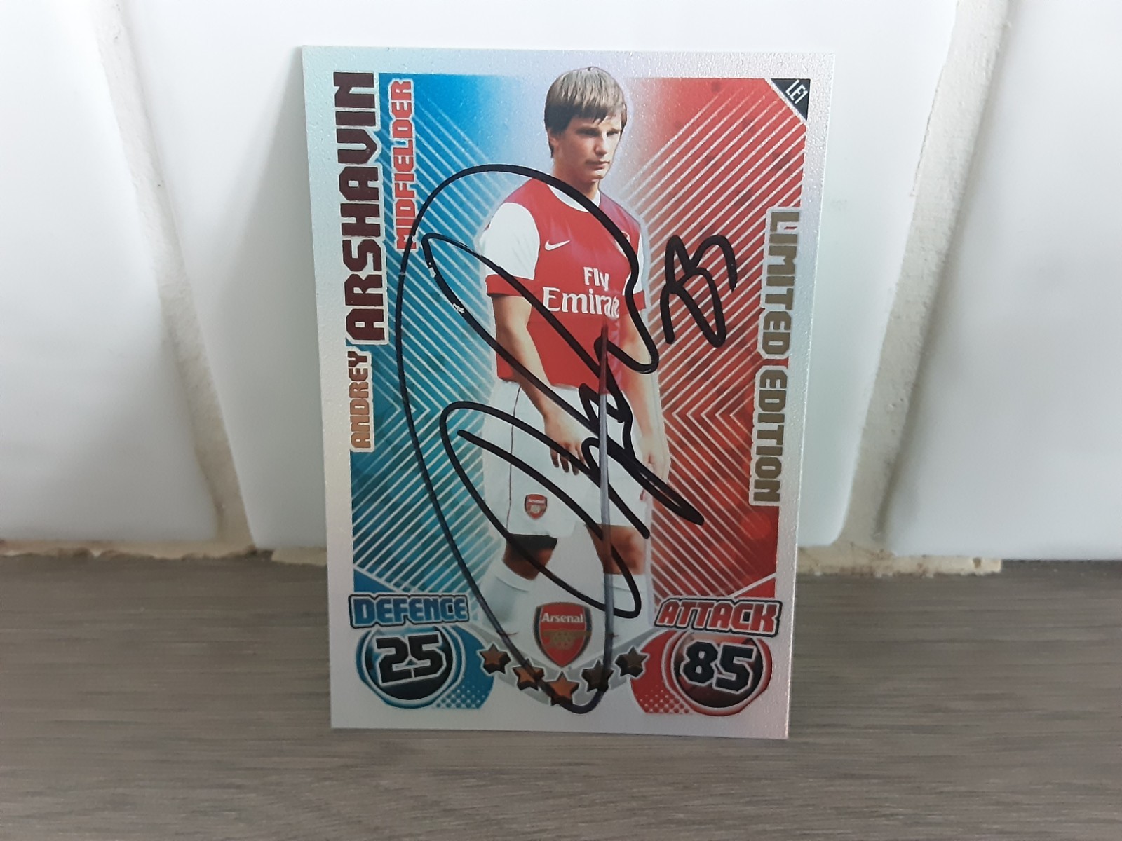 ARSENAL - ANDREY ARSHAVIN Hand Signed Limited Edition Football trading card  for sale on Ebay