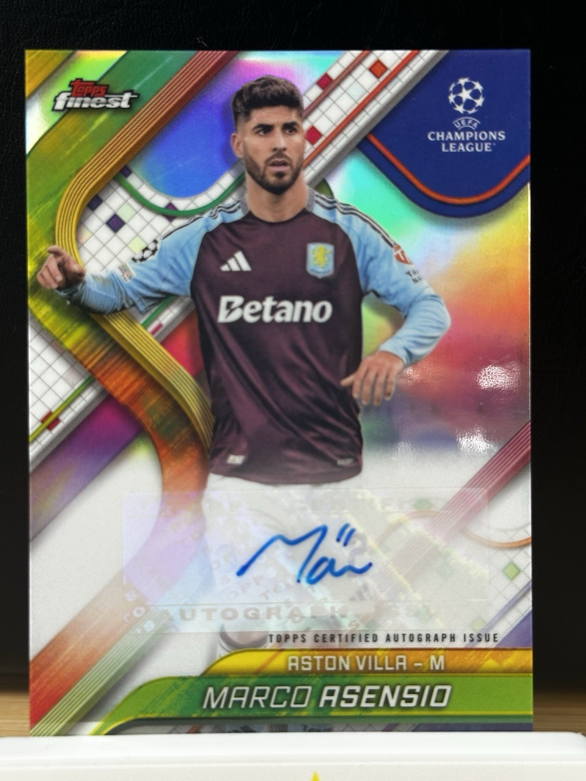 Marco Asensio Auto Topps Finest 24/25 Aston Villa Fenerbache for sale on Ebay